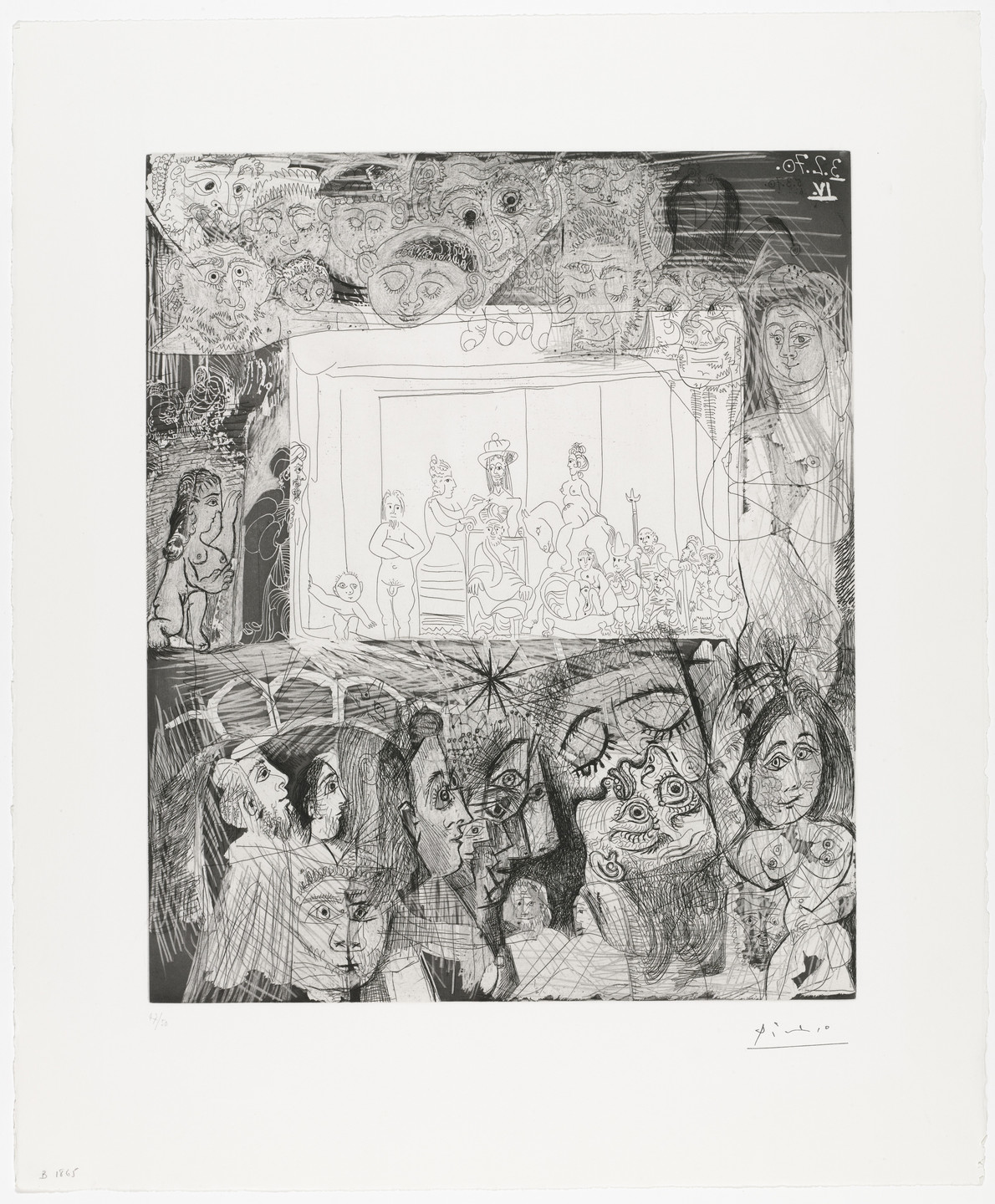 Pablo Picasso. &#34;Ecce Homo,&#34; after Rembrandt from Suite 156. 1970, published 1978