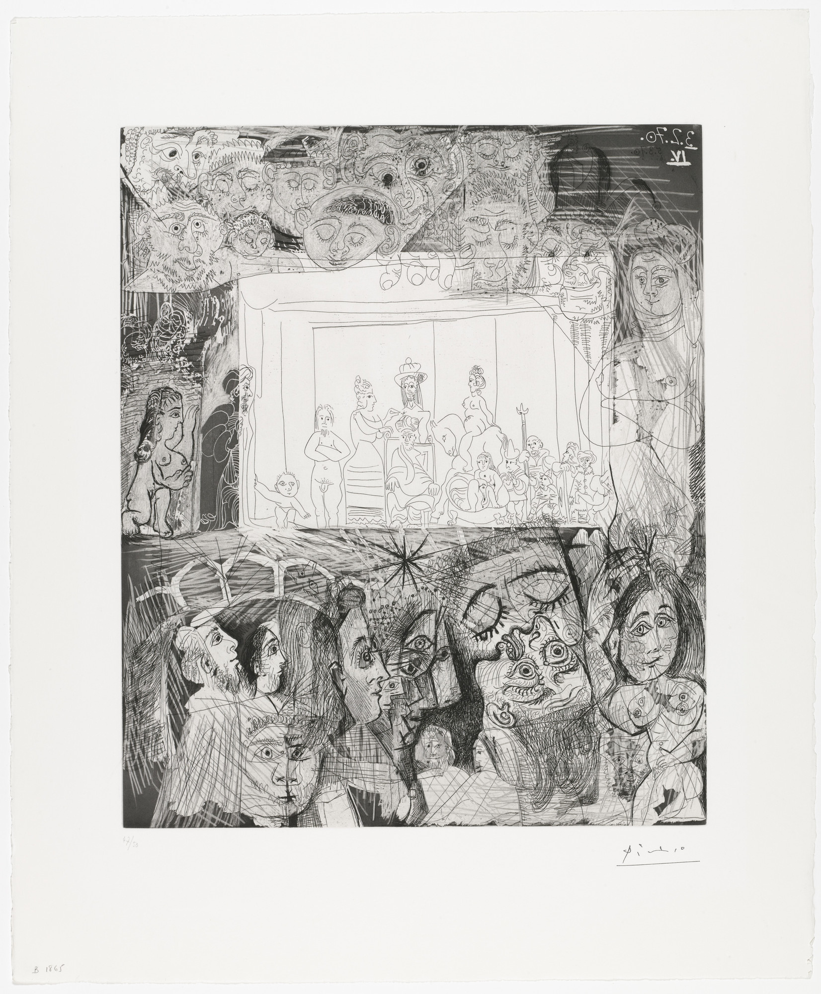 Pablo Picasso. "Ecce Homo," after Rembrandt from Suite 156