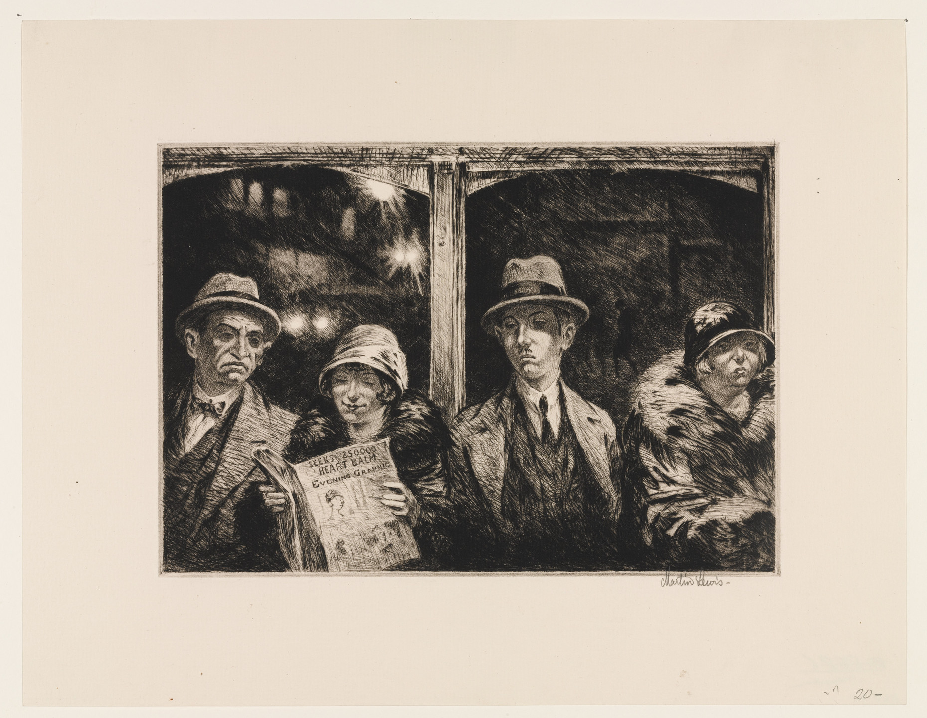 Martin Lewis. Tabloid Readers. 1927