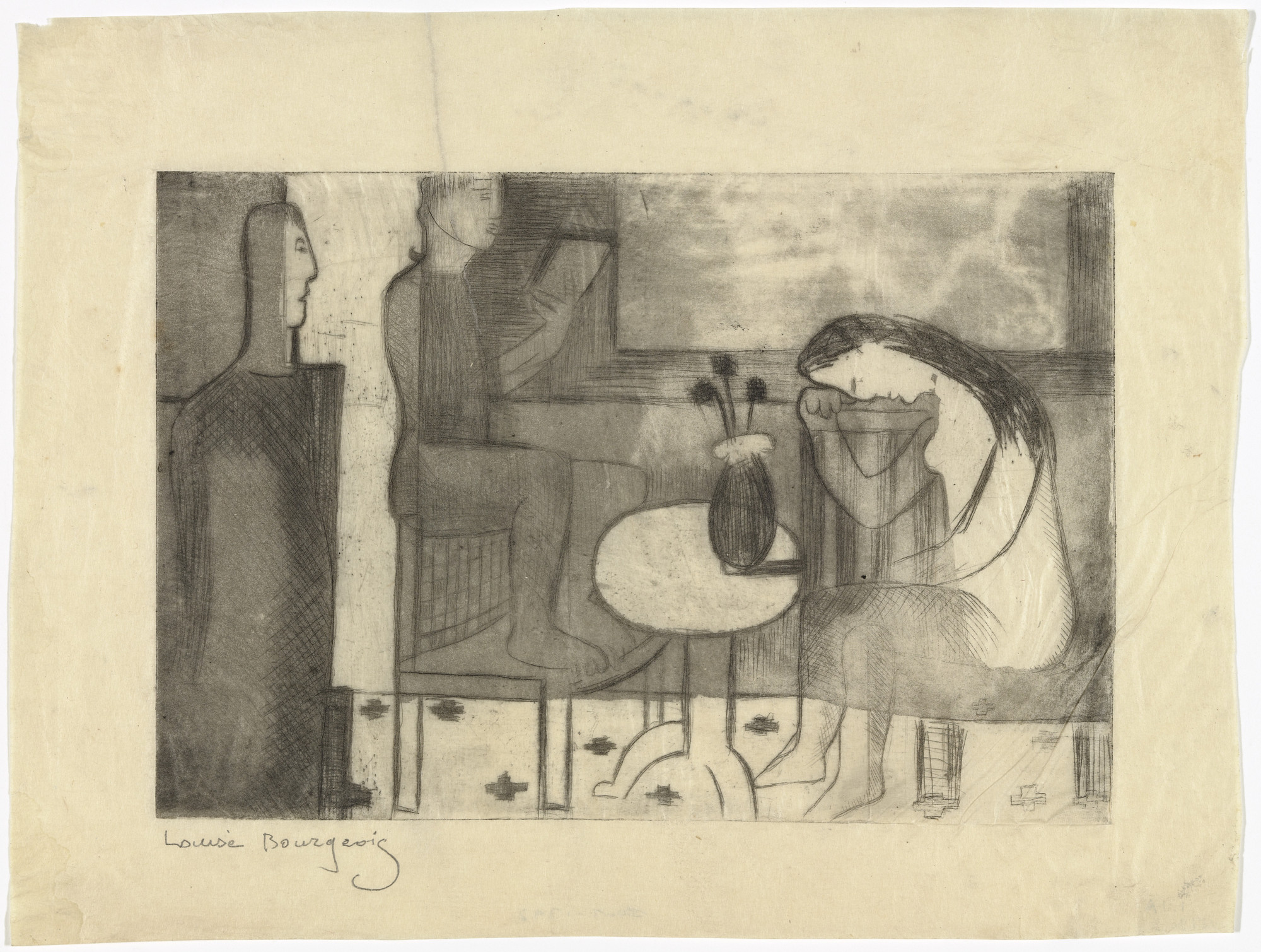 Louise Bourgeois. Youth, state X of X, variant