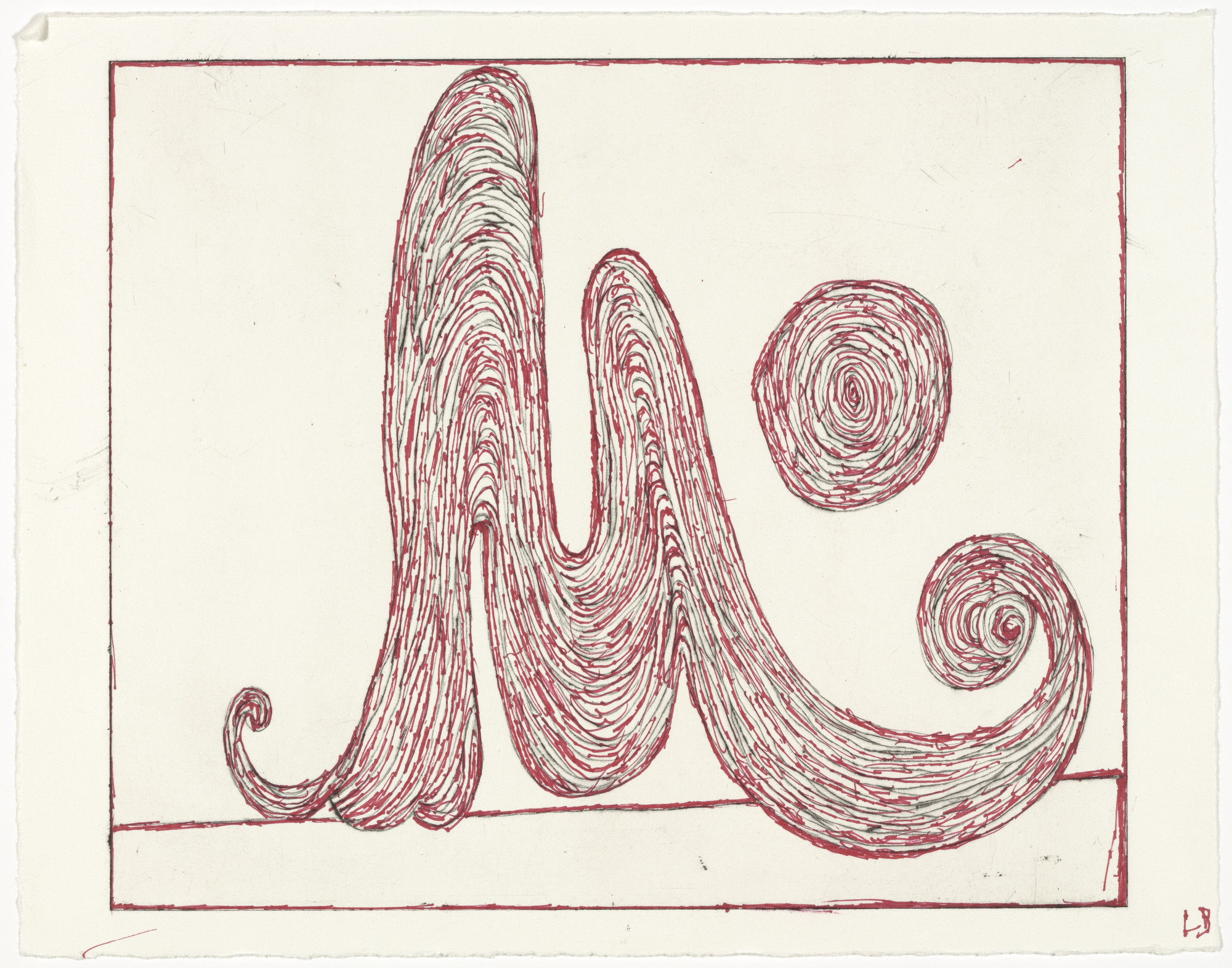 Louise Bourgeois. M Is for Mother, plate 4 of 7, state V of VII, variant, from the portfolio, La Réparation