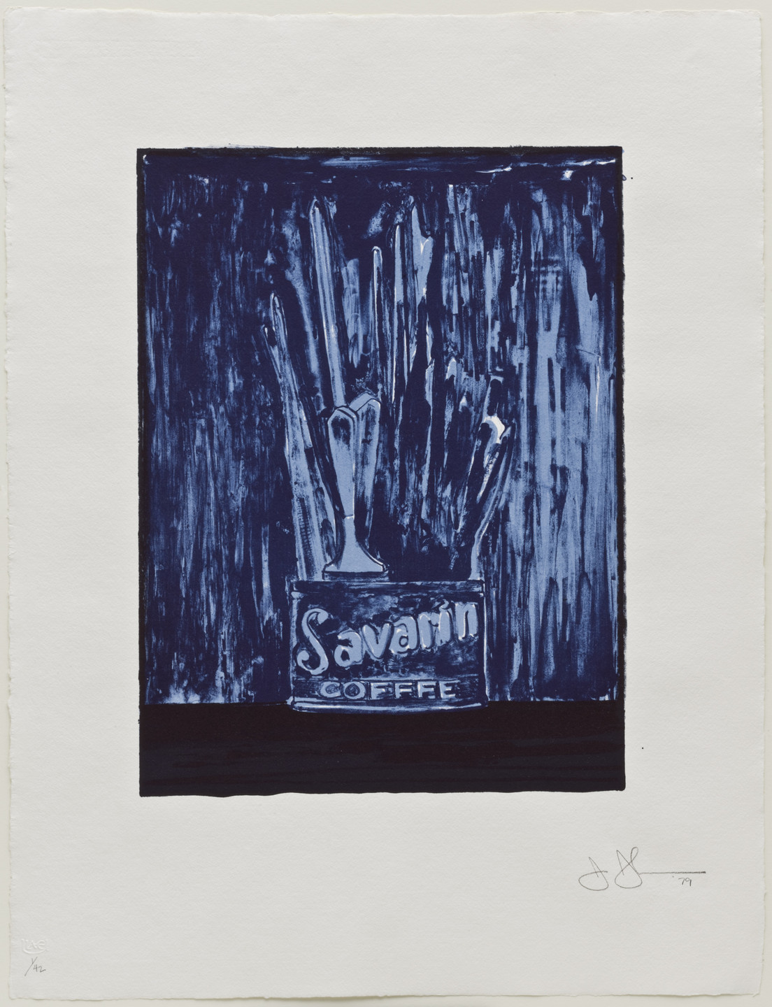 Jasper Johns. Savarin 6 (Blue). 1979
