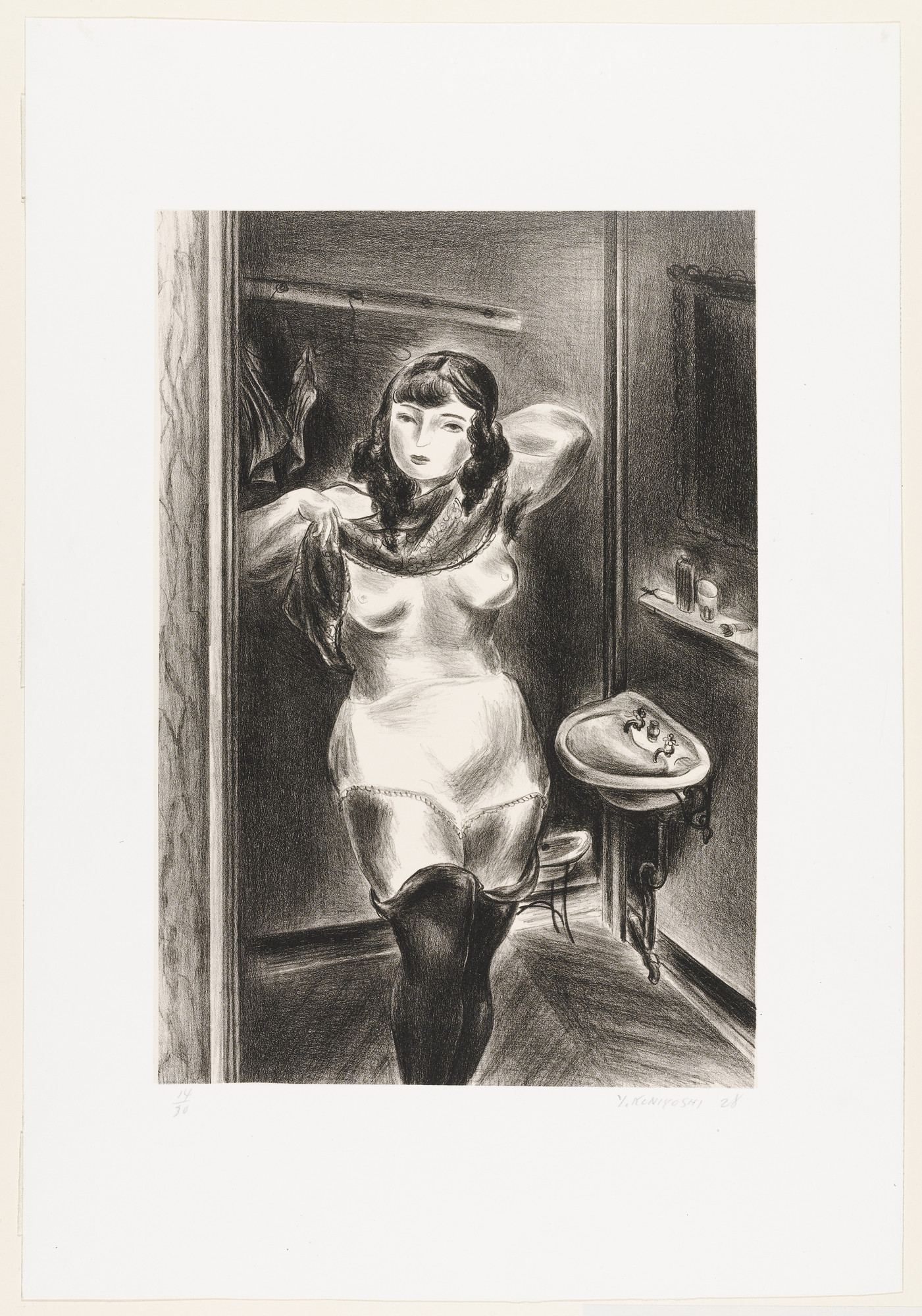 Yasuo Kuniyoshi. Girl Dressing