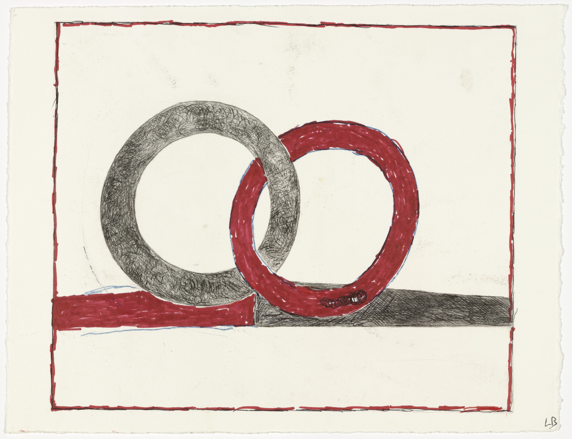 Louise Bourgeois. It Breaks If They Are Separated, state II of IV, variant