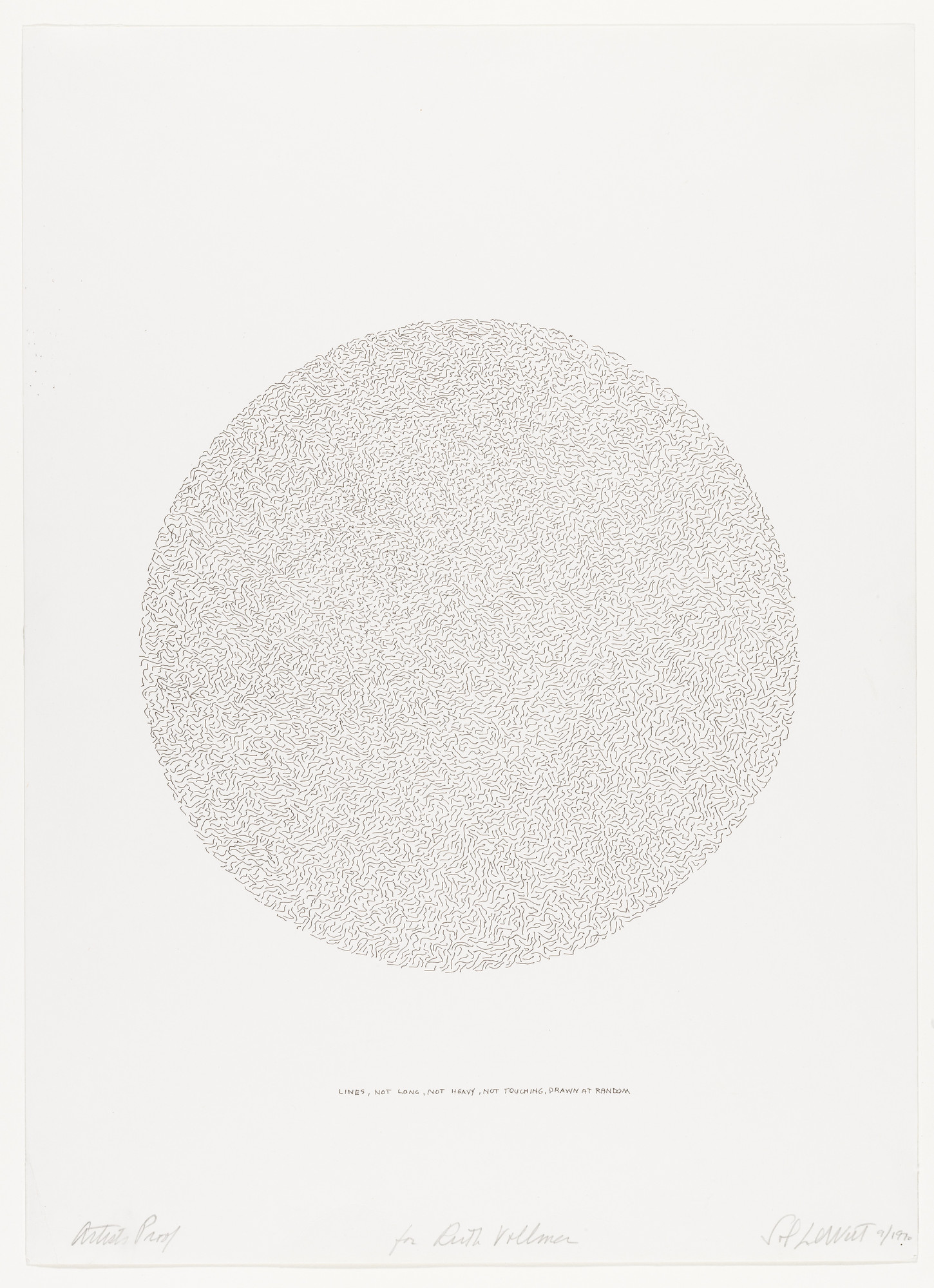 Sol LeWitt. Lines, Not Long, Not Heavy, Not Touching, Drawn at