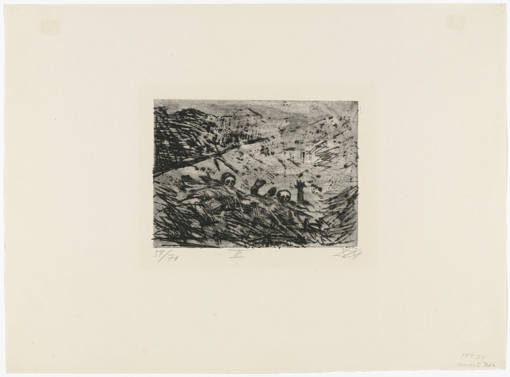 Buried Alive (January 1916, Champagne) (Verschüttete [Januar 1916, Champagne]) from The War (Der Krieg)