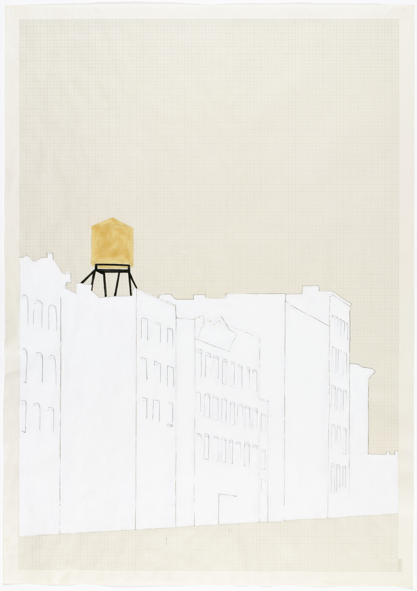 Rachel Whiteread. Drawing for Water Tower, II