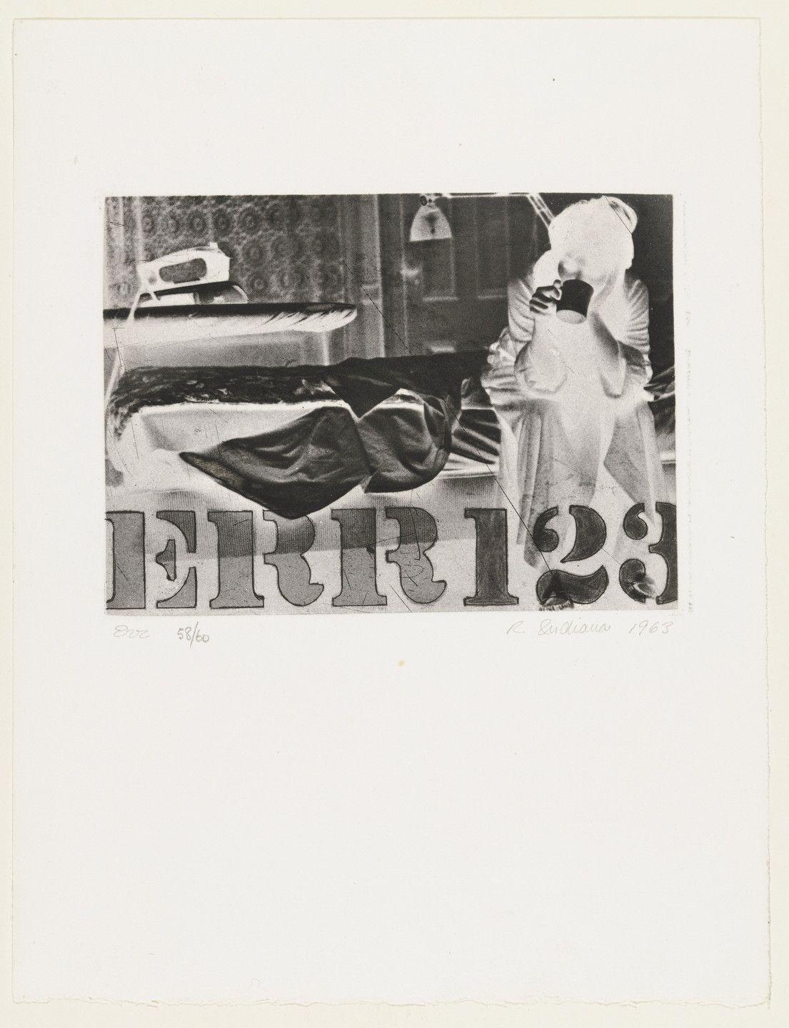 Robert Indiana. Err (plate 9) from The International Anthology of Contemporary Engraving: The International Avant-Garde, Volume 5: America Discovered (Anthologia internazionale dell&#39;incisione contemporanea: L&#39;Avanguardia internazionale: Volume 5: Scoperta dell&#39;America). 1963, published 1964