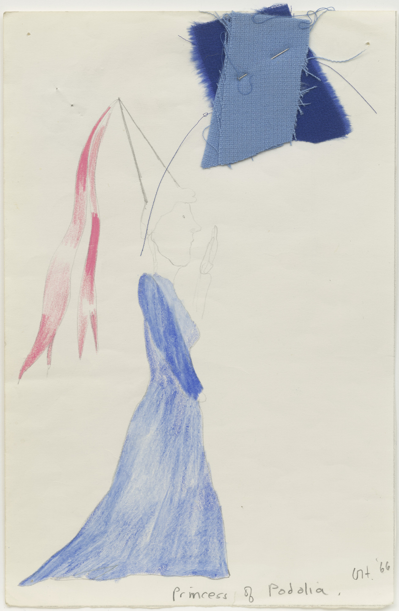 David Hockney. Princess of Podolia. Costume design for the play Ubu Roi
