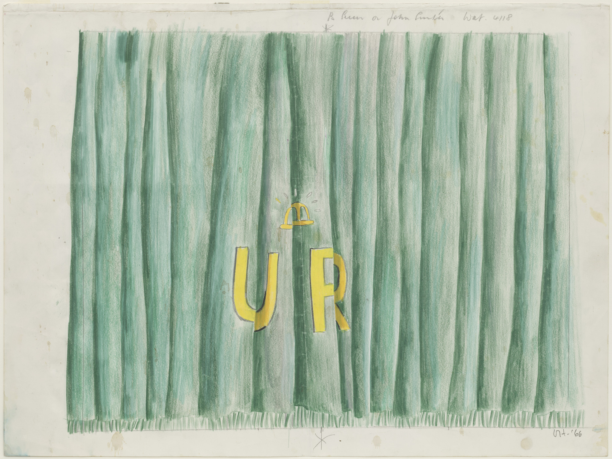 David Hockney. Ur Curtain. Set design for the play Ubu Roi