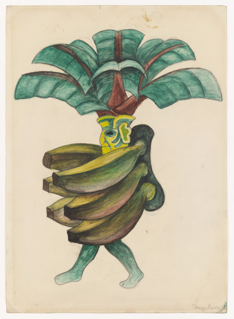 Banana. Costume design for the ballet H.P. (Horsepower) by Diego Rivera