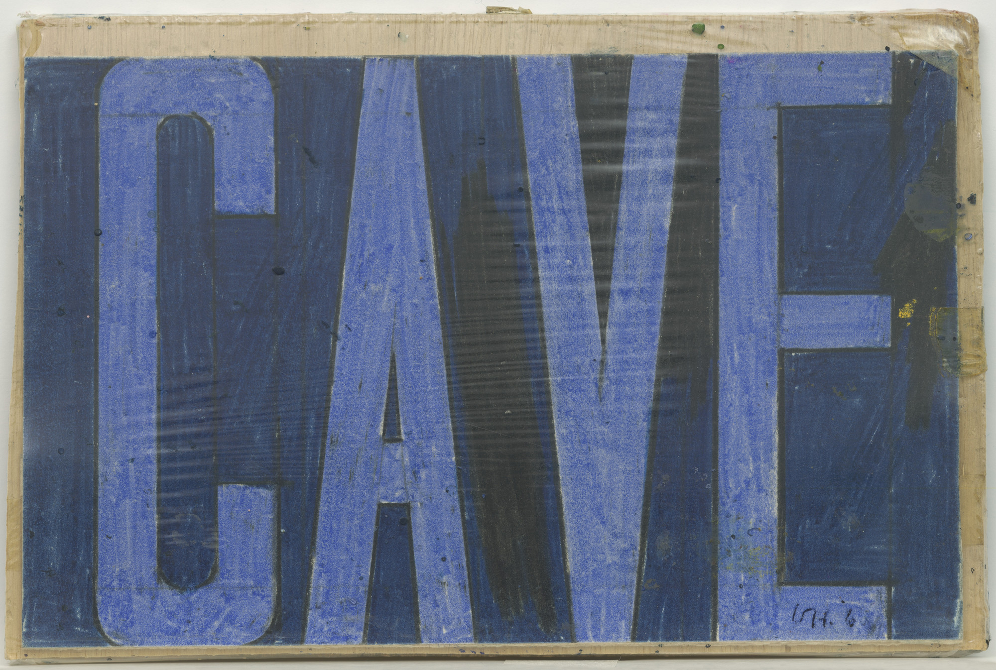 David Hockney. Cave-Blue, design for Ubu Roi