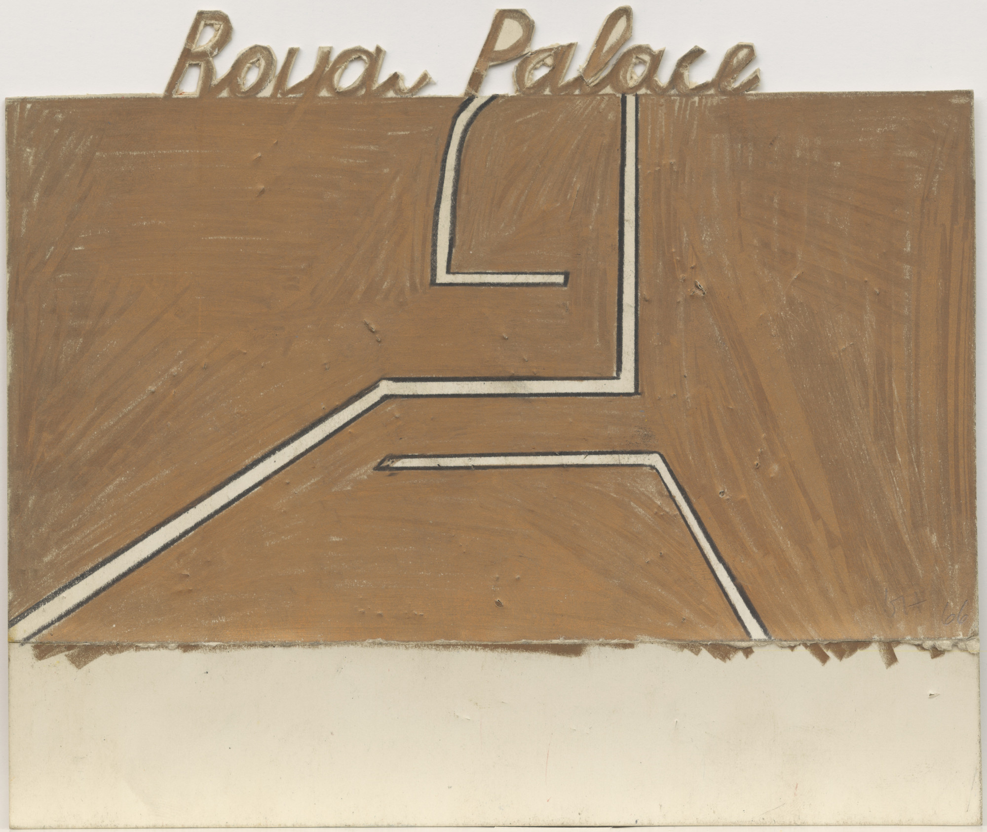 David Hockney. Royal Palace (b), design for Ubu Roi