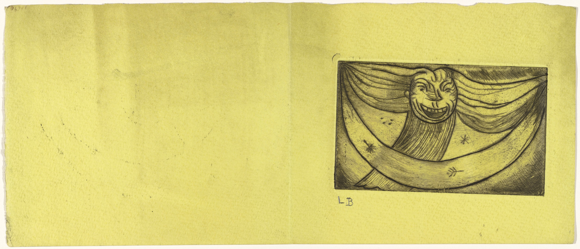 Louise Bourgeois. Greetings: Laughing Monster, version 1 of 2, state VII of VIII