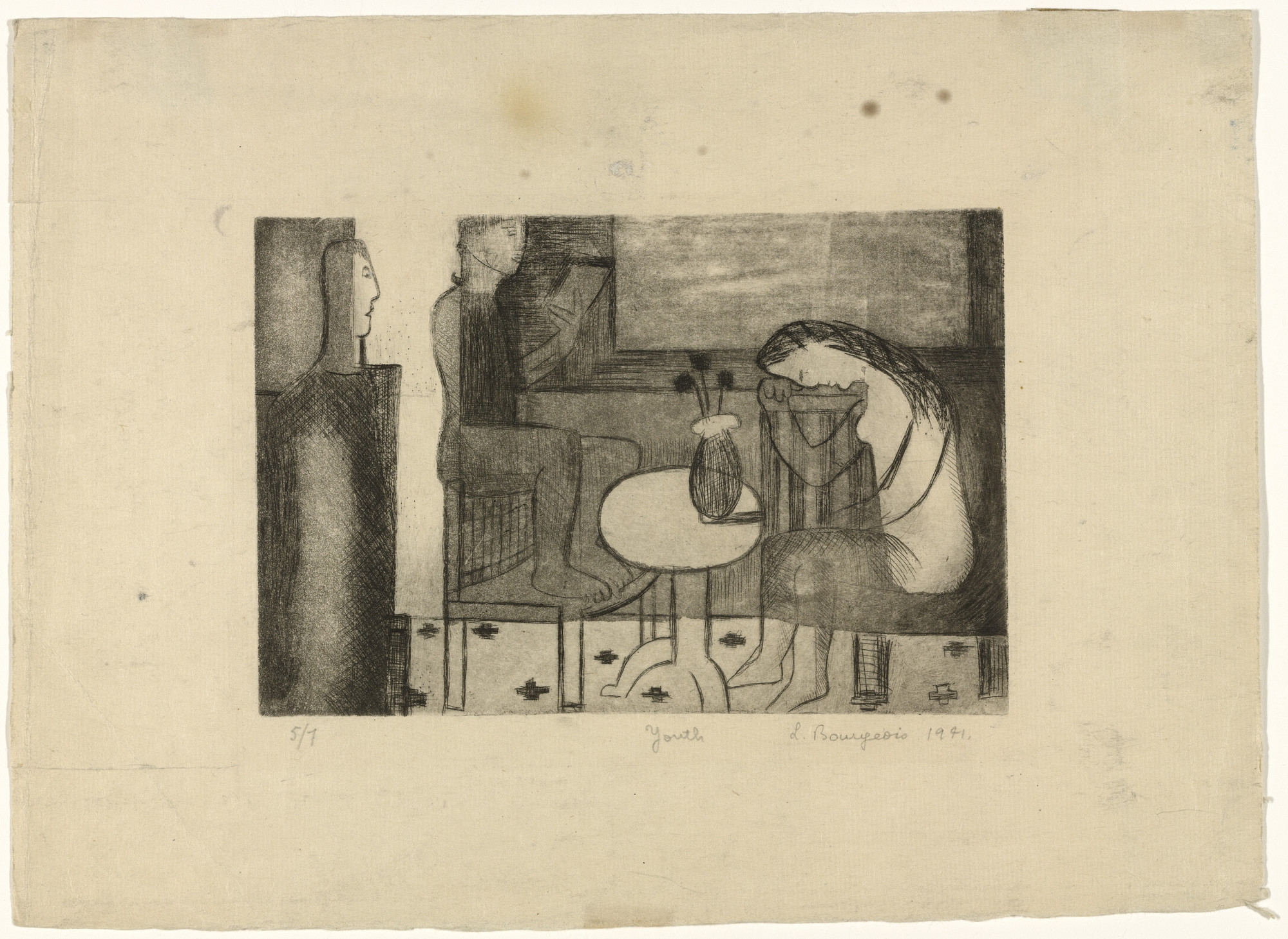 Louise Bourgeois. Youth, state X of X, variant
