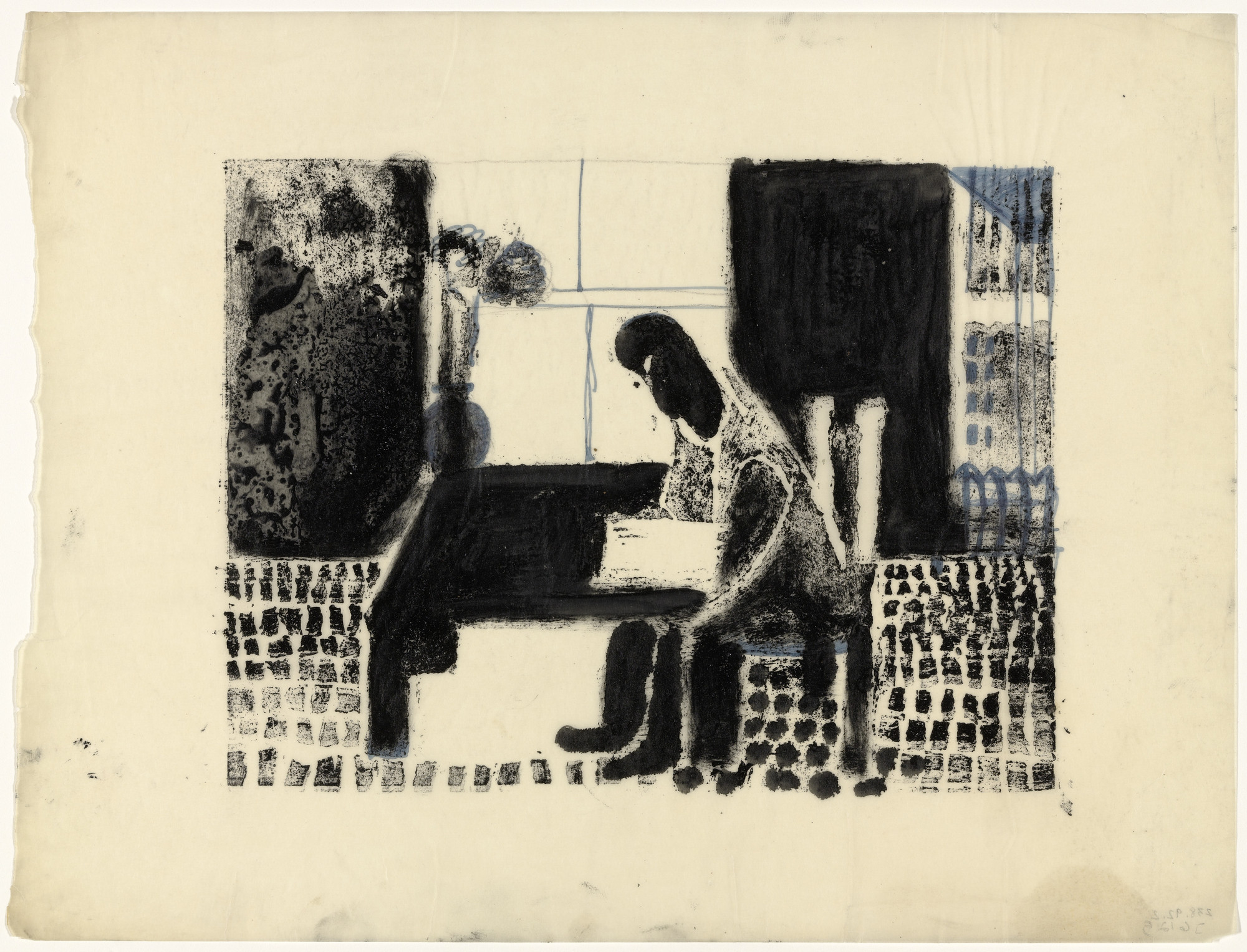 Louise Bourgeois. Man Reading, version 1 of 2, state II of II