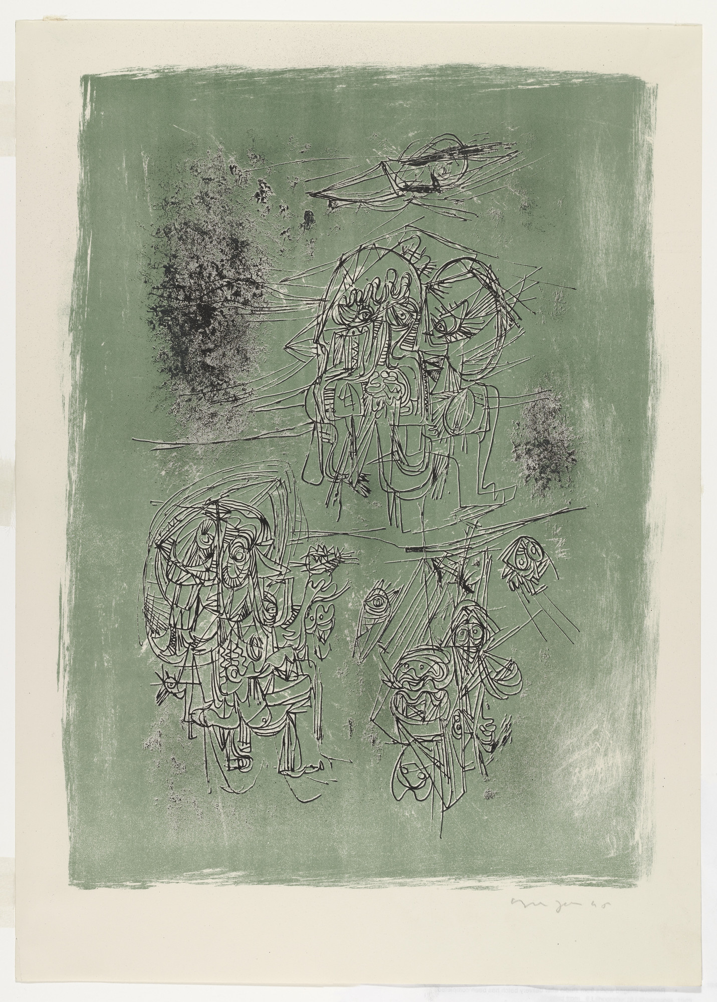 Asger Jorn. Untitled from 8 Lithographs ( 8 Litografier )