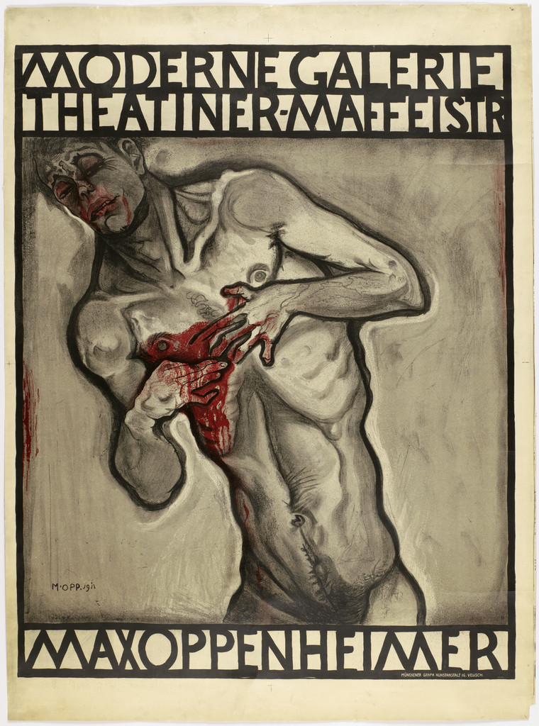 Moderne Galerie Theatiner-Maffeistr. Max Oppenheimer (Exhibition Poster)