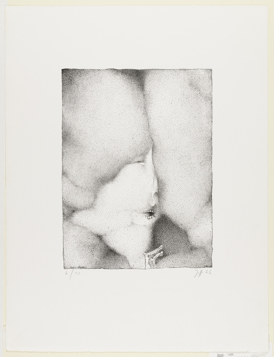 Horst Janssen. Head. 1966