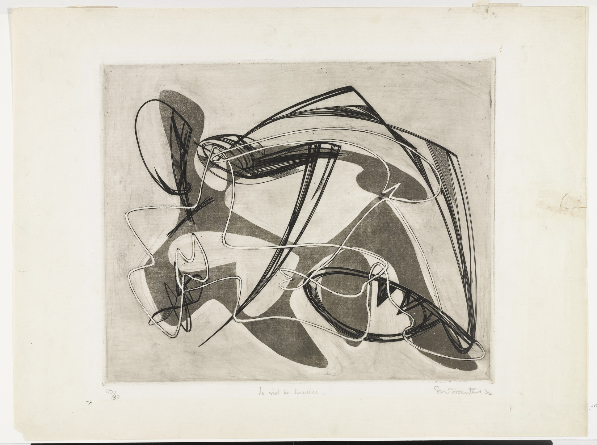Stanley William Hayter. Rape of Lucretia (Viol de Lucréce). 1934