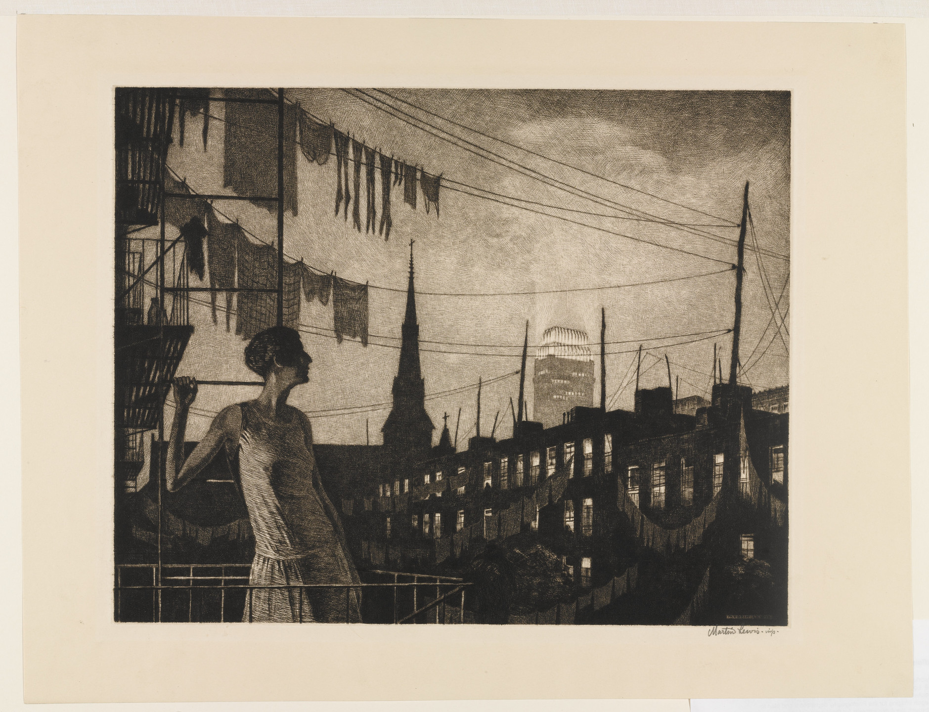 Martin Lewis. The Glow of the City. 1929