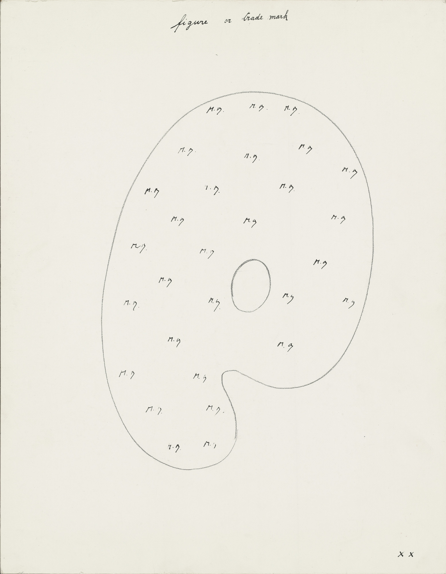 Marcel Broodthaers. Figure or Trade Mark (Palette)