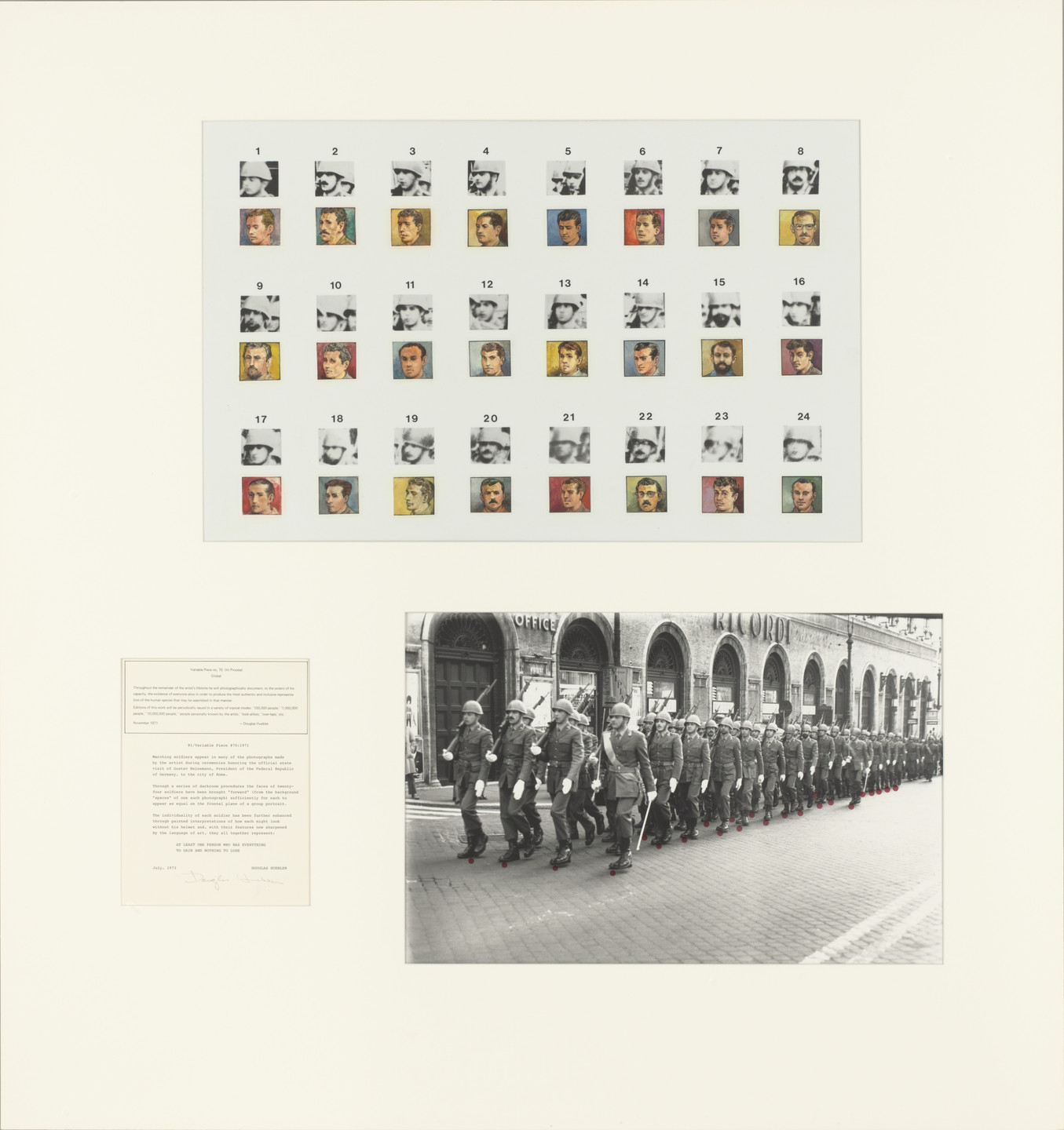 Douglas Huebler. Variable Piece #70: Global 81. 1973
