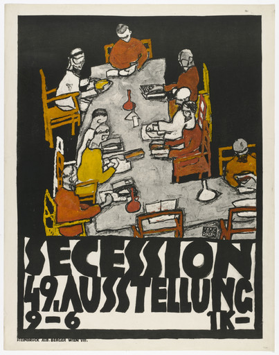 Egon Schiele、Secession 49. Austellung Egon Schiele. Poster for the 49th Exhibition of the Vienna