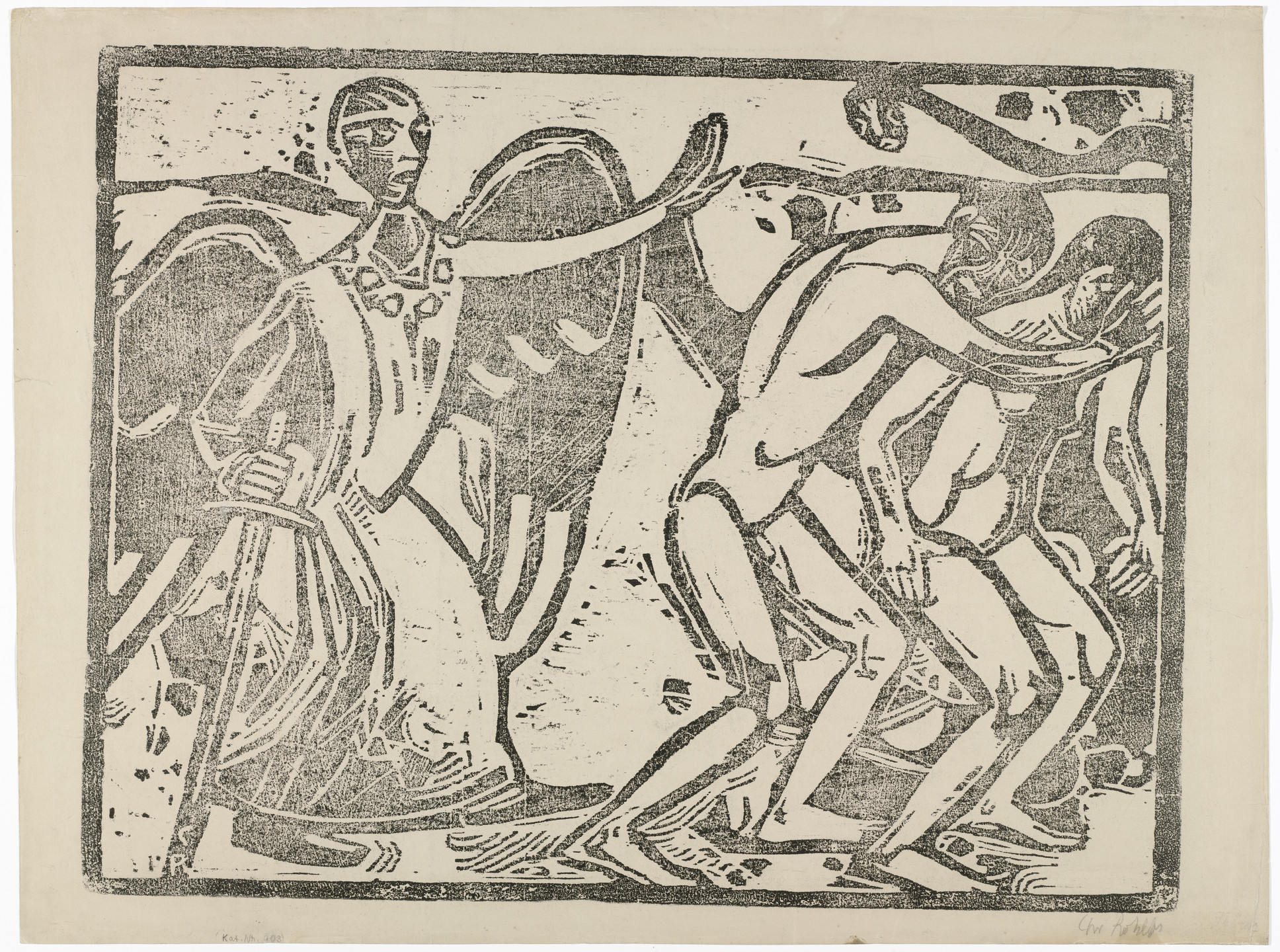 Christian Rohlfs. Expulsion from Paradise (large version) [Austreibung aus dem Paradies (groß)]. (c. 1917)