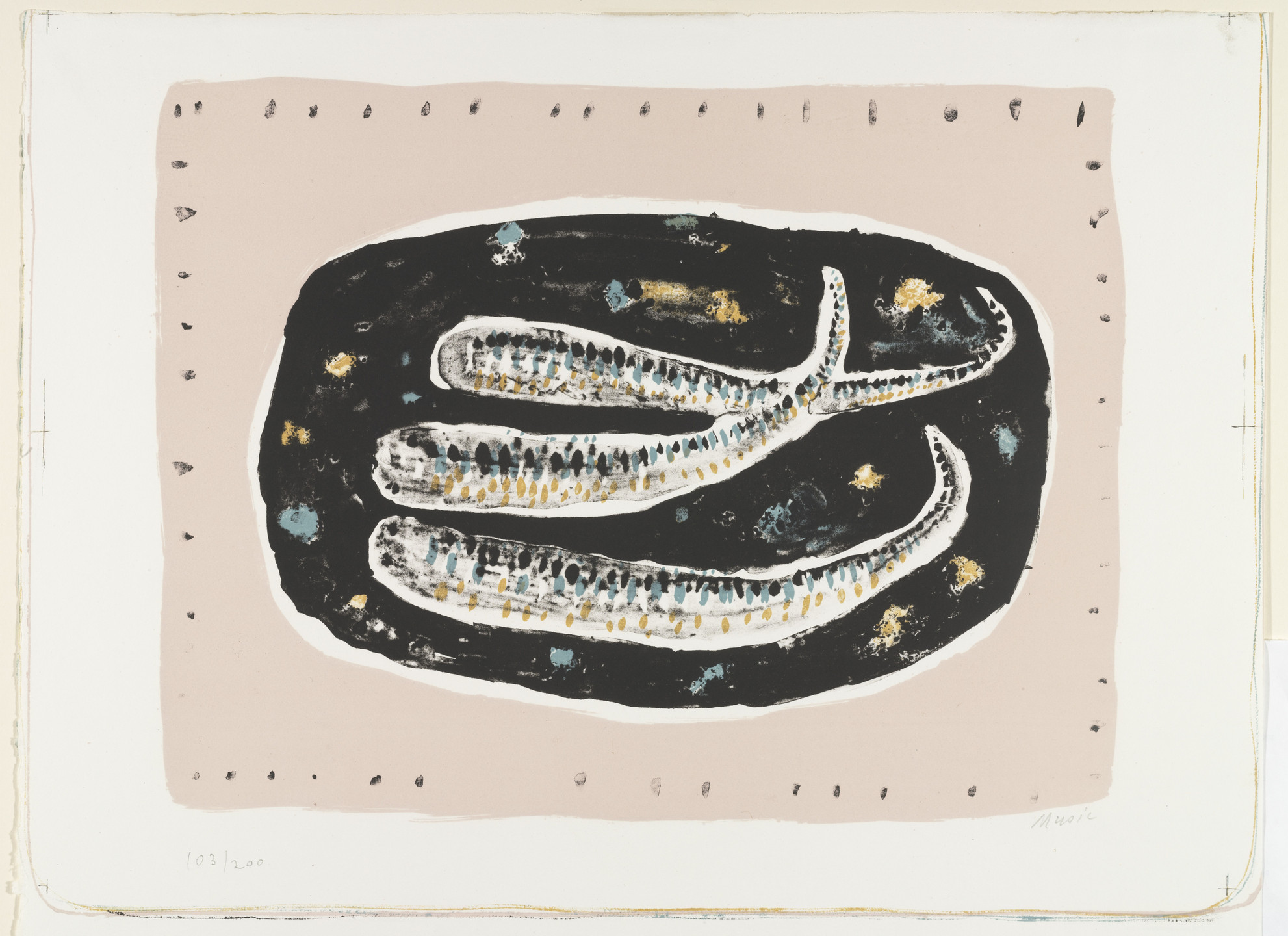 Zoran Mušič. Fishes. 1951