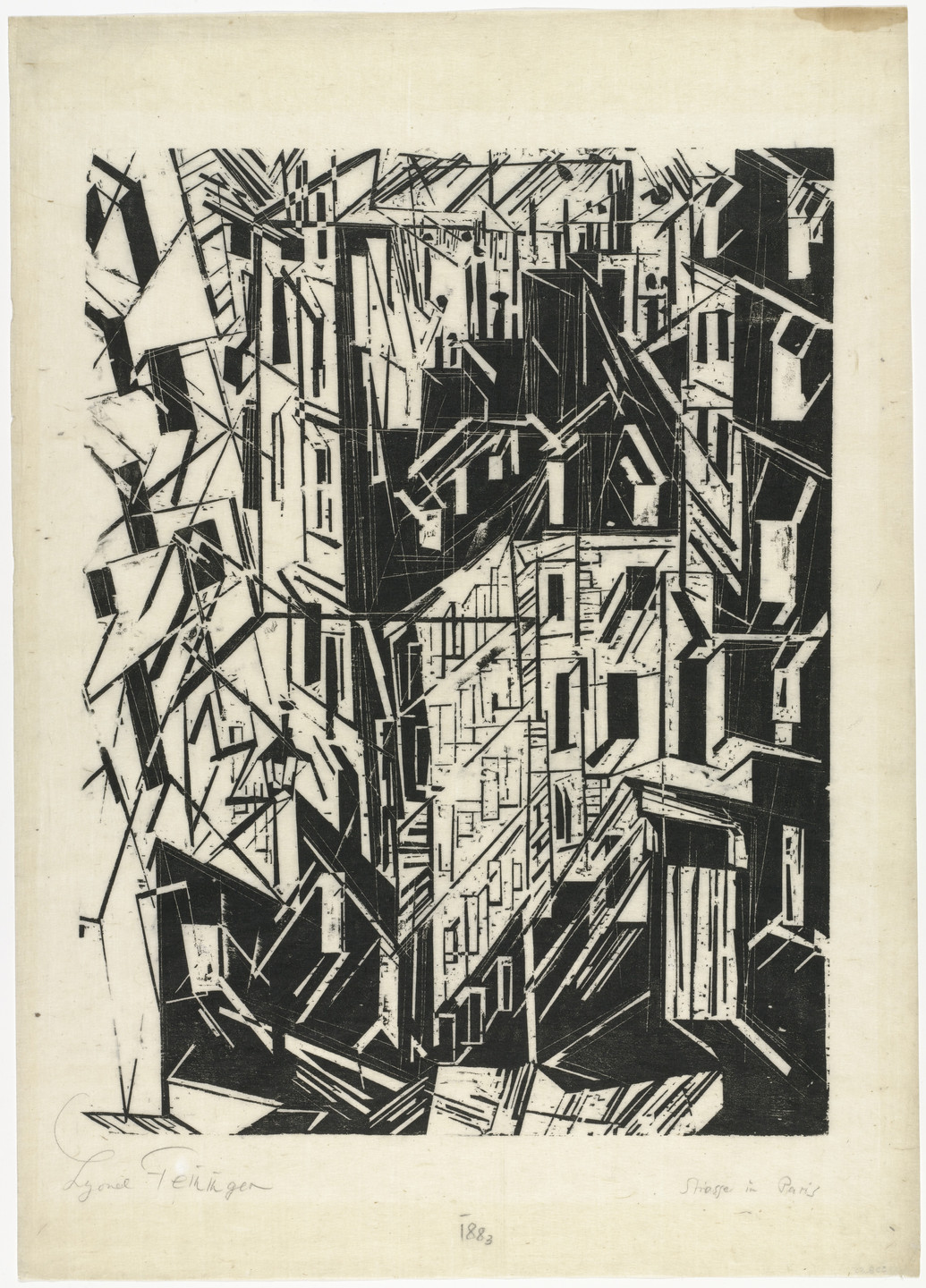 Lyonel Feininger. Street in Paris (Strasse in Paris). 1918