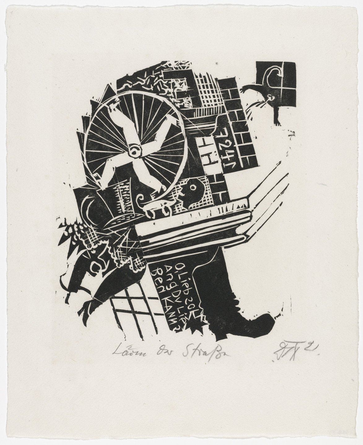 Otto Dix. Street Noise (Lärm der Strasse) from the portfolio Nine Woodcuts (Neun Holzschnitte). (1920, dated 1921, published 1922)
