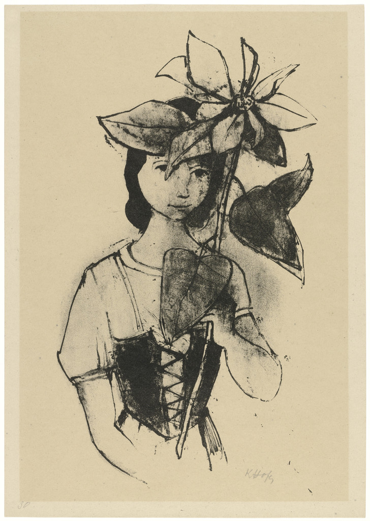 Girl with Flower (Mädchen mit Christblume)