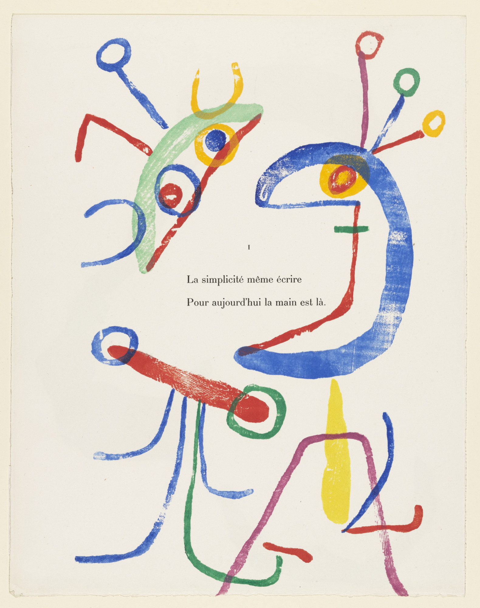 Joan Miró. Proof from À toute épreuve (Proof Against All) by Paul