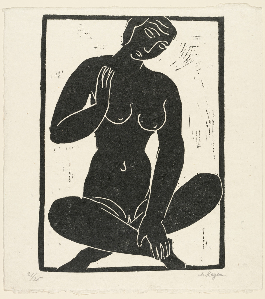 Cross-Legged Female Nude (Weiblicher Akt im Schneidersitz)