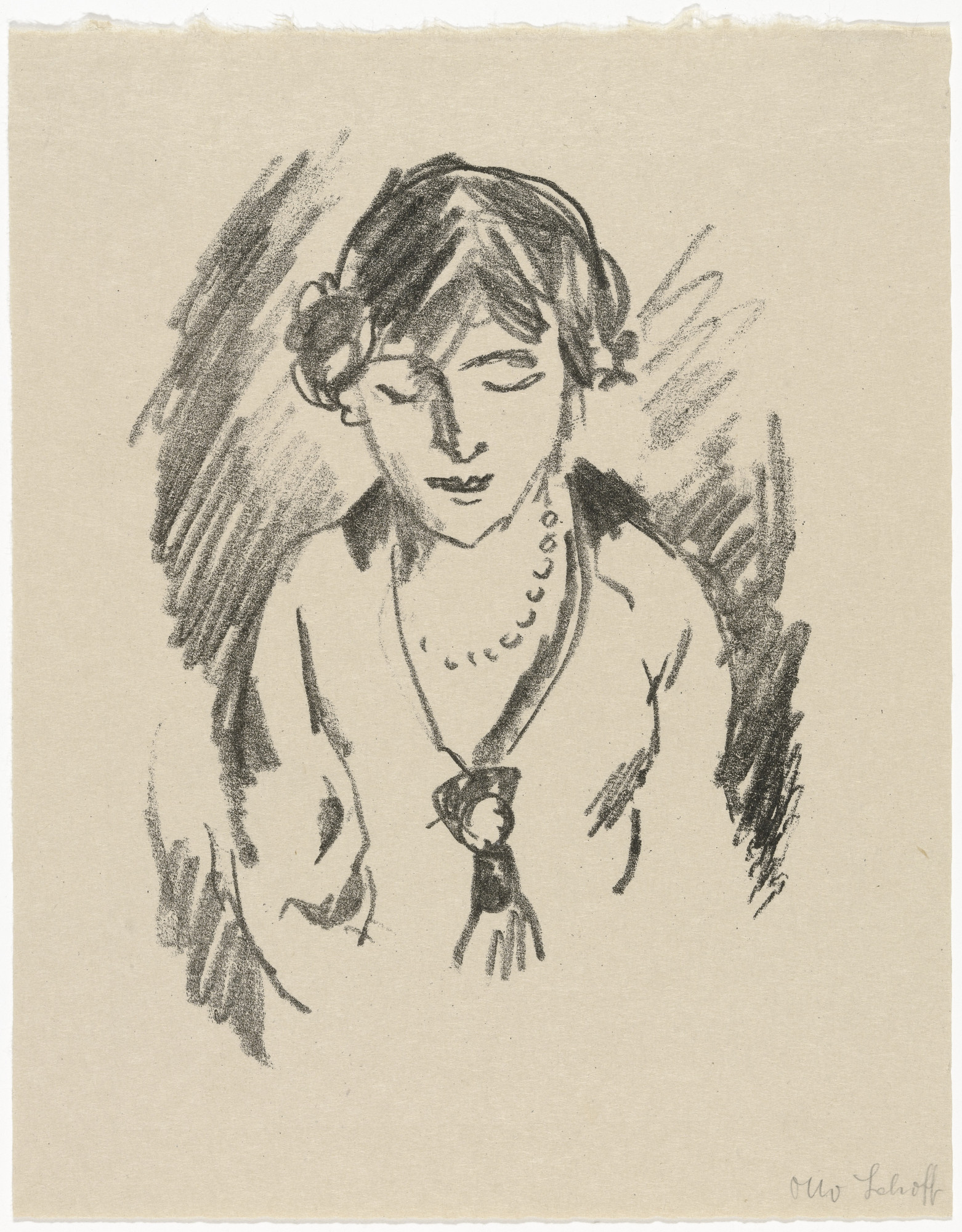 Otto Schoff. Brunette (Braunes Mädchen)