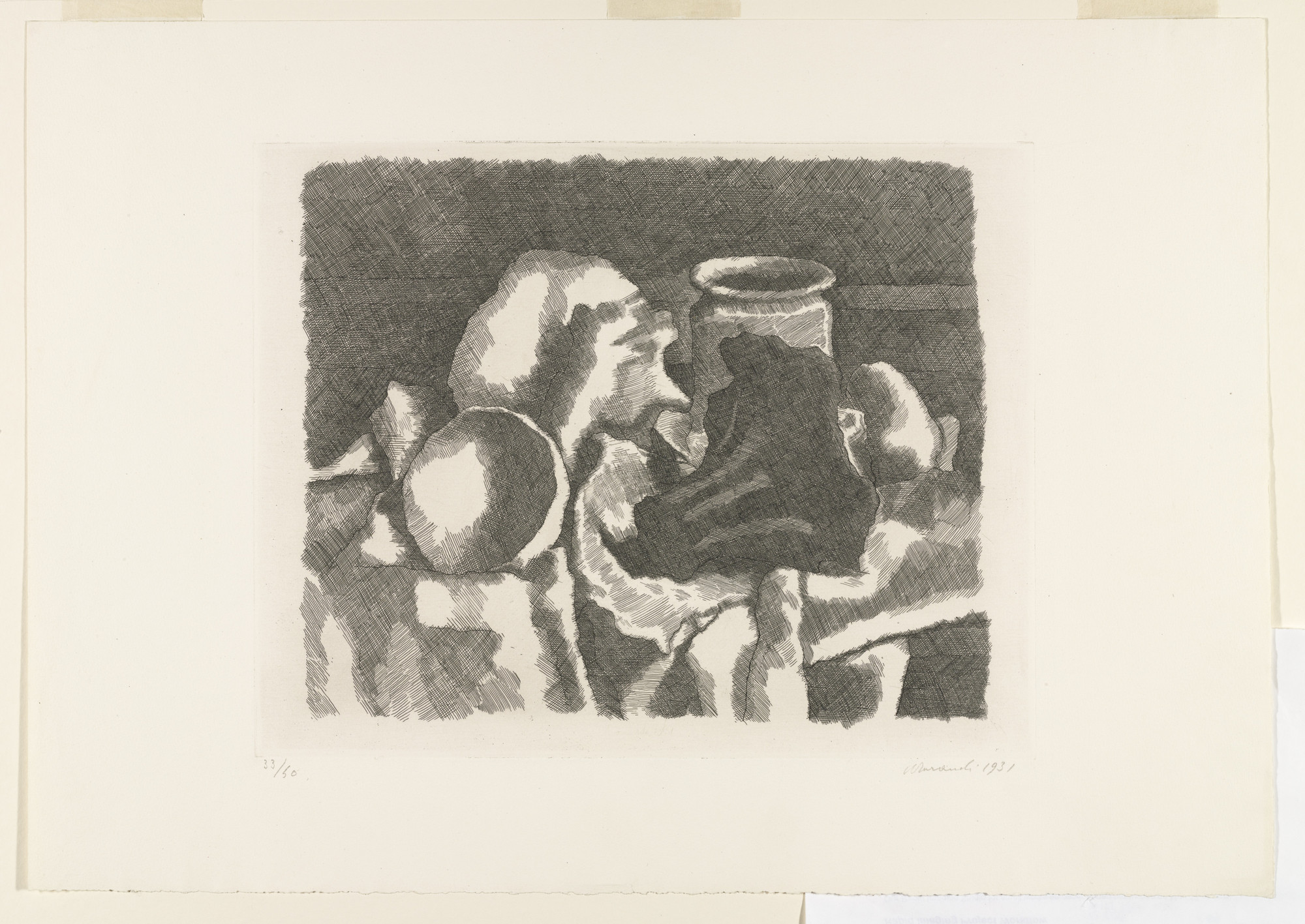 Giorgio Morandi. Still Life with Drapery (Natura morta con il