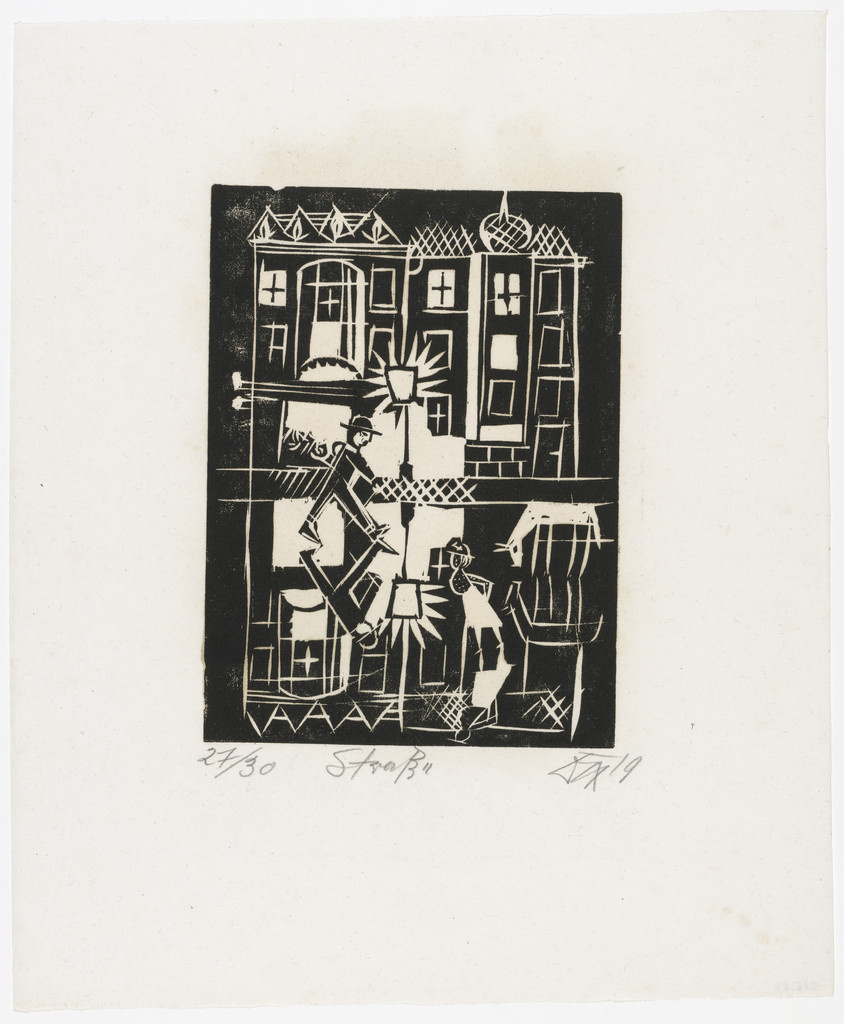 Street (Strasse) from the portfolio Nine Woodcuts (Neun Holzschnitte)