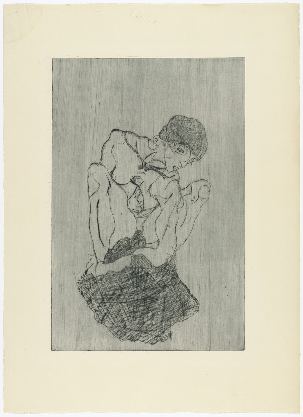 Egon Schiele. Sorrow (Kümmernis) from The Graphic Work of Egon Schiele (Das Graphische Werk von Egon Schiele). 1914, published 1922