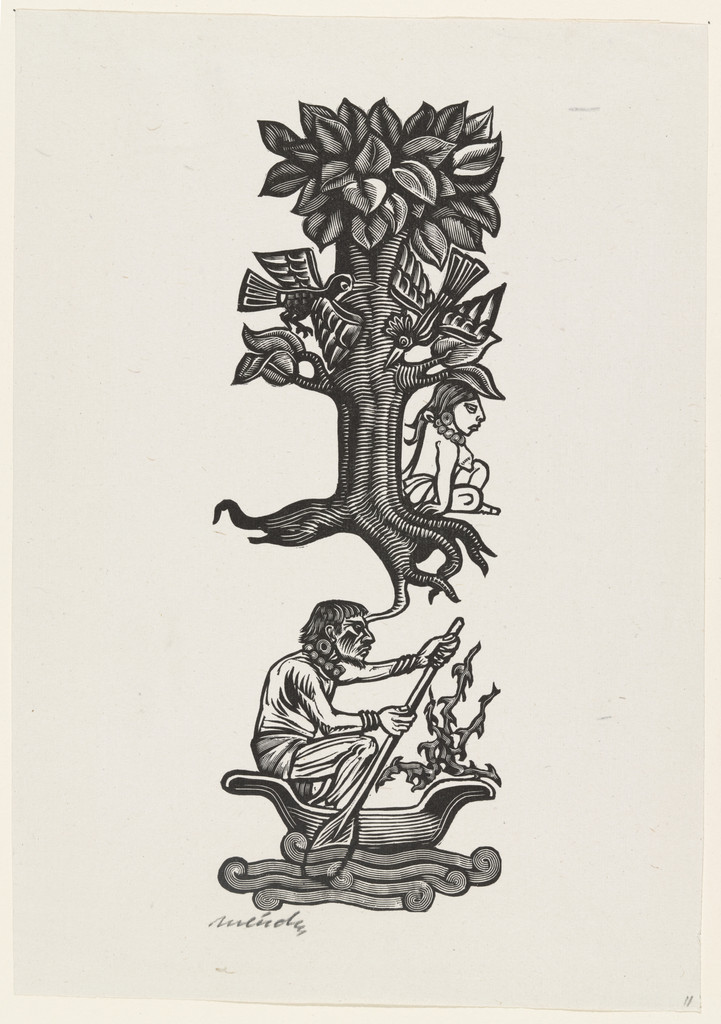 Remembrance of Youthful Scenes, I (Recuerdo de las cosas de la juventad, I), plate 11, from the portfolio Méndez: 25 Prints [illustrations for the book "Incidentes Melódicos del Mundo Irracional" by Juan de la Cabada]