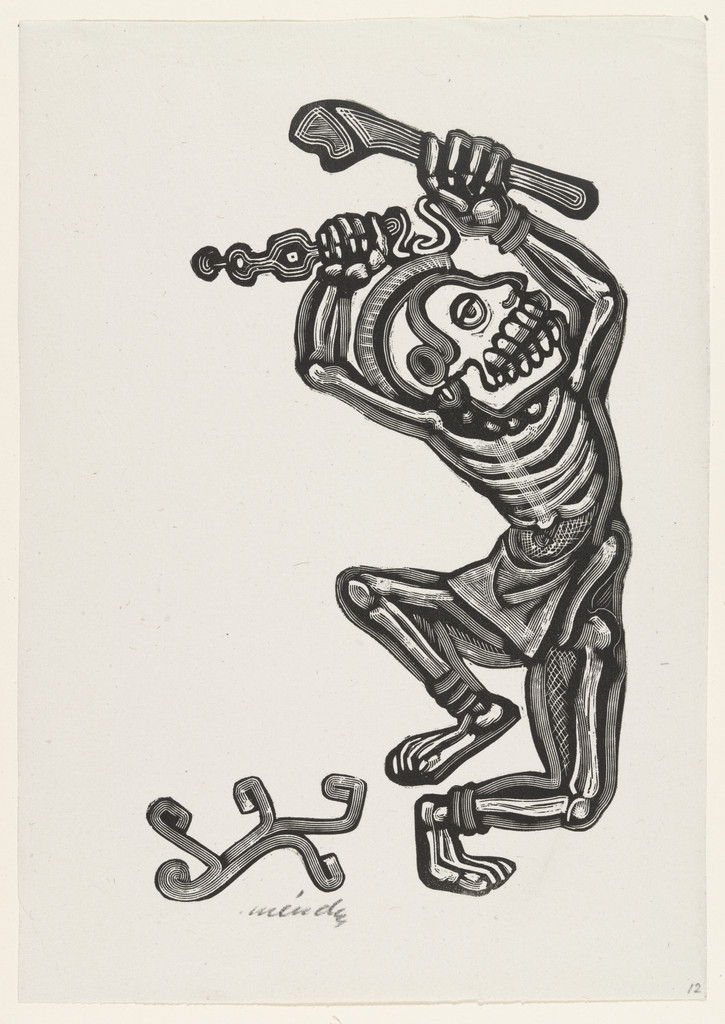 Dance of Death, I (Danza de la muerte, I), plate 12, from the portfolio Méndez: 25 Prints [illustrations for the book "Incidentes Melódicos del Mundo Irracional" by Juan de la Cabada]