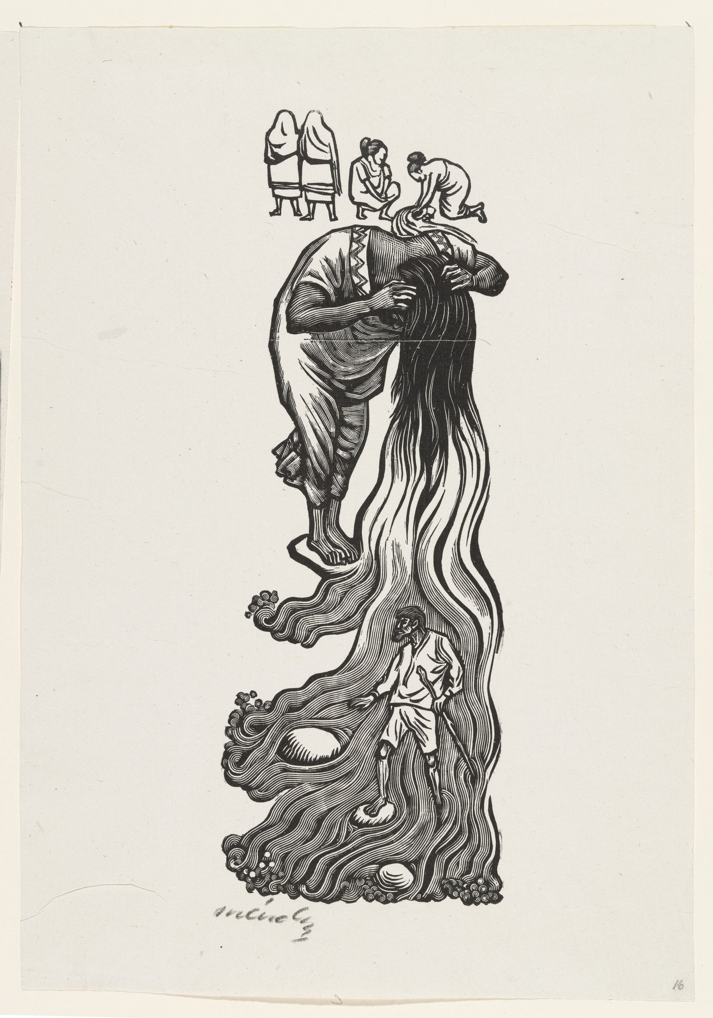 Leopoldo Méndez. Remembrance of Youthful Scenes, II (Recuerdo de las cosas de la juventad, II), plate 16, from the portfolio Méndez: 25 Prints [illustrations for the book "Incidentes Melódicos del Mundo Irracional" by Juan de la Cabada]