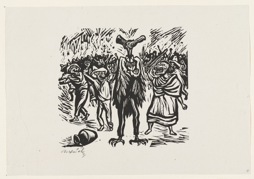 The Conceited Buzzard (Zopilote vanidoso), plate 19, from the portfolio Méndez: 25 Prints [illustrations for the book "Incidentes Melódicos del Mundo Irracional" by Juan de la Cabada]