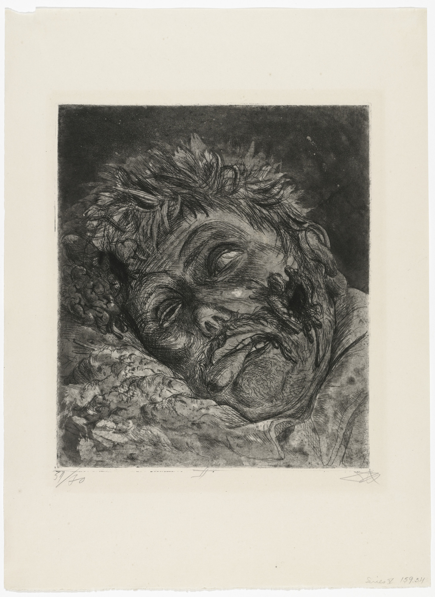 Otto Dix. Dead Man (St. Clément) [Toter (St. Clément)] from The War (Der Krieg)