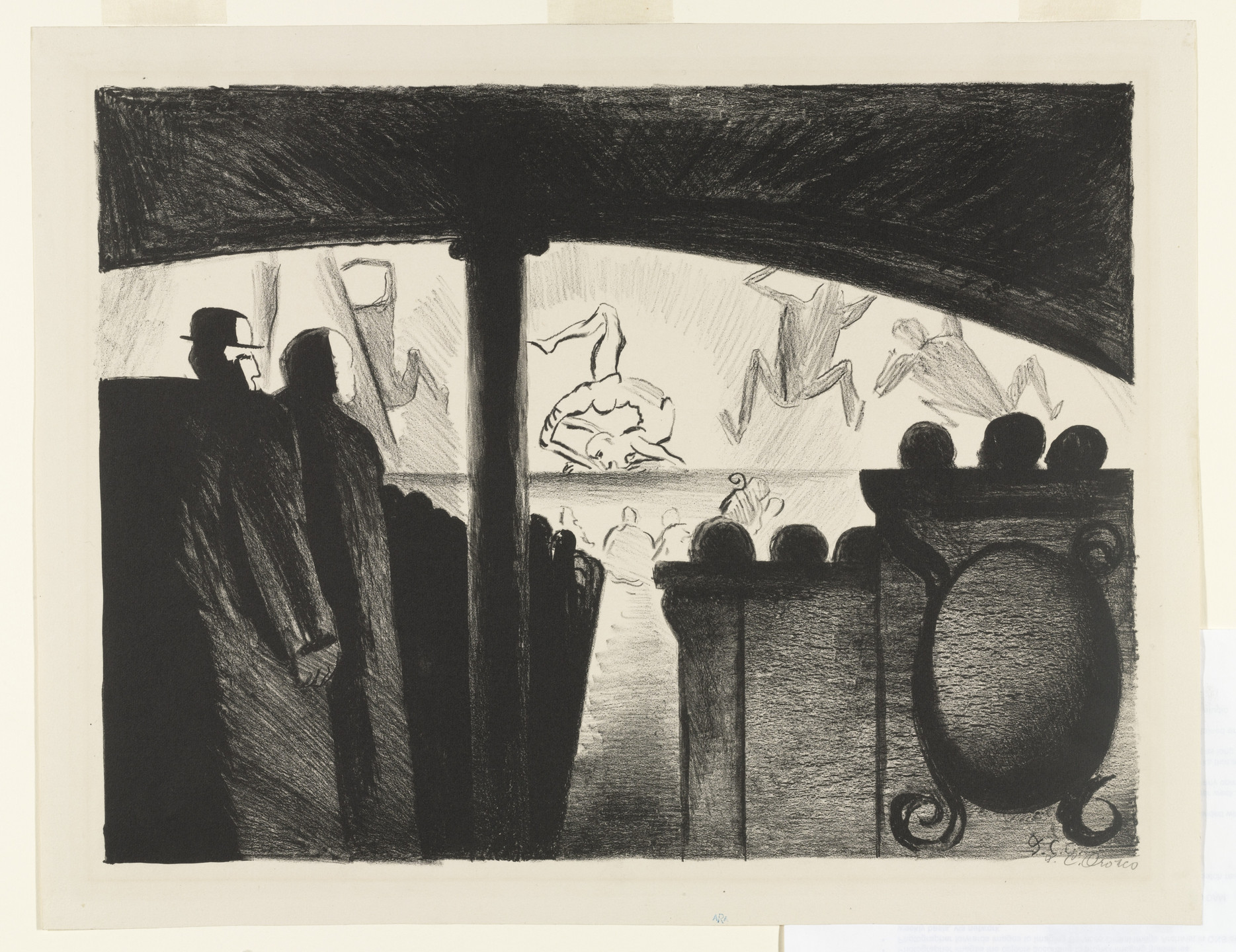 José Clemente Orozco. Vaudeville in Harlem (Teatro de Variedades en Harlem). 1928