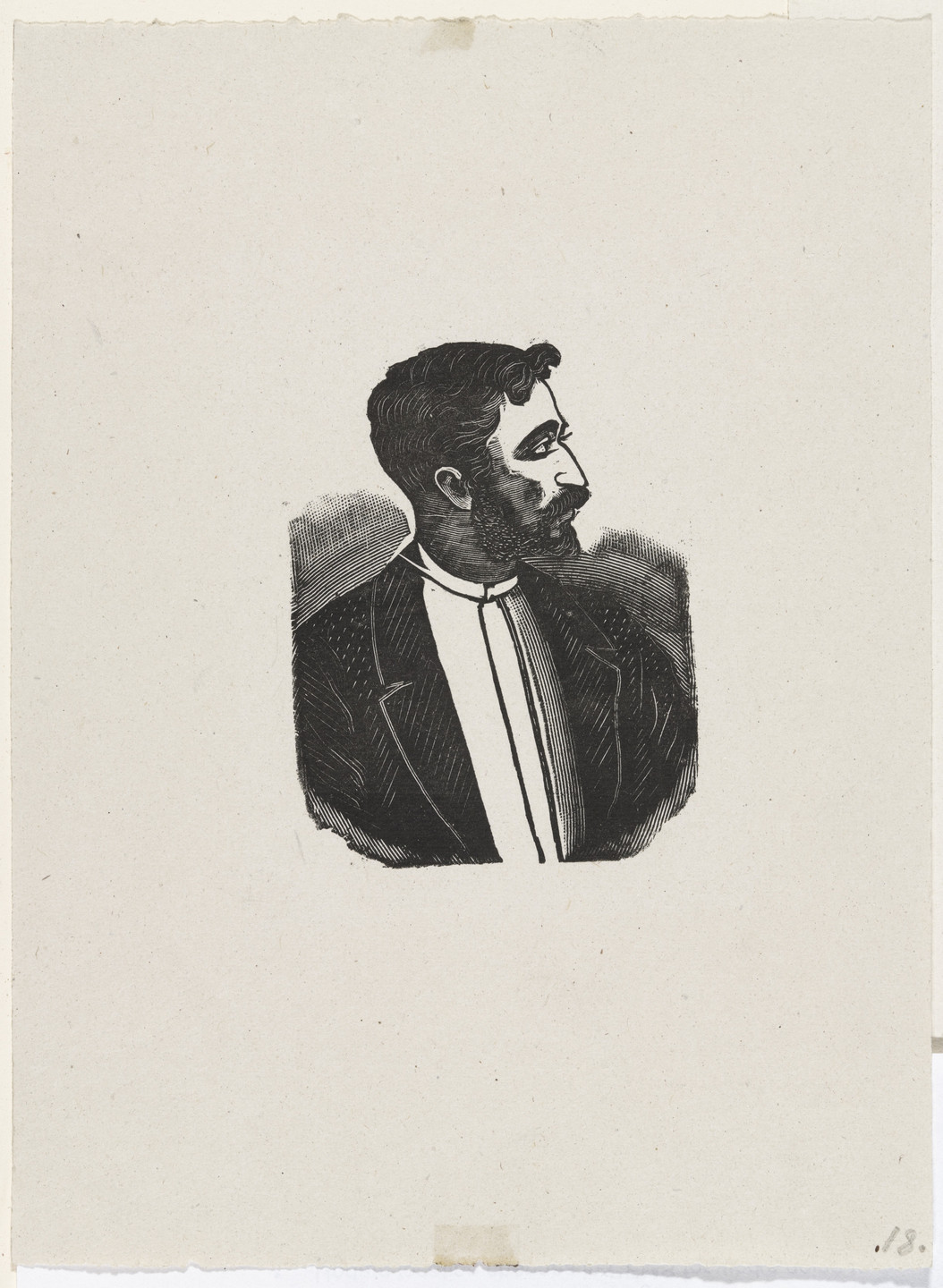 José Guadalupe Posada. Portrait of a Man (Retrato) from 25 Prints of José Guadalupe Posada. plate c. 1890-1910, published 1942