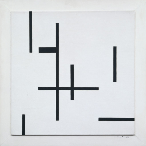 Marlow Moss. Composition in Black and White Number 4. 1949