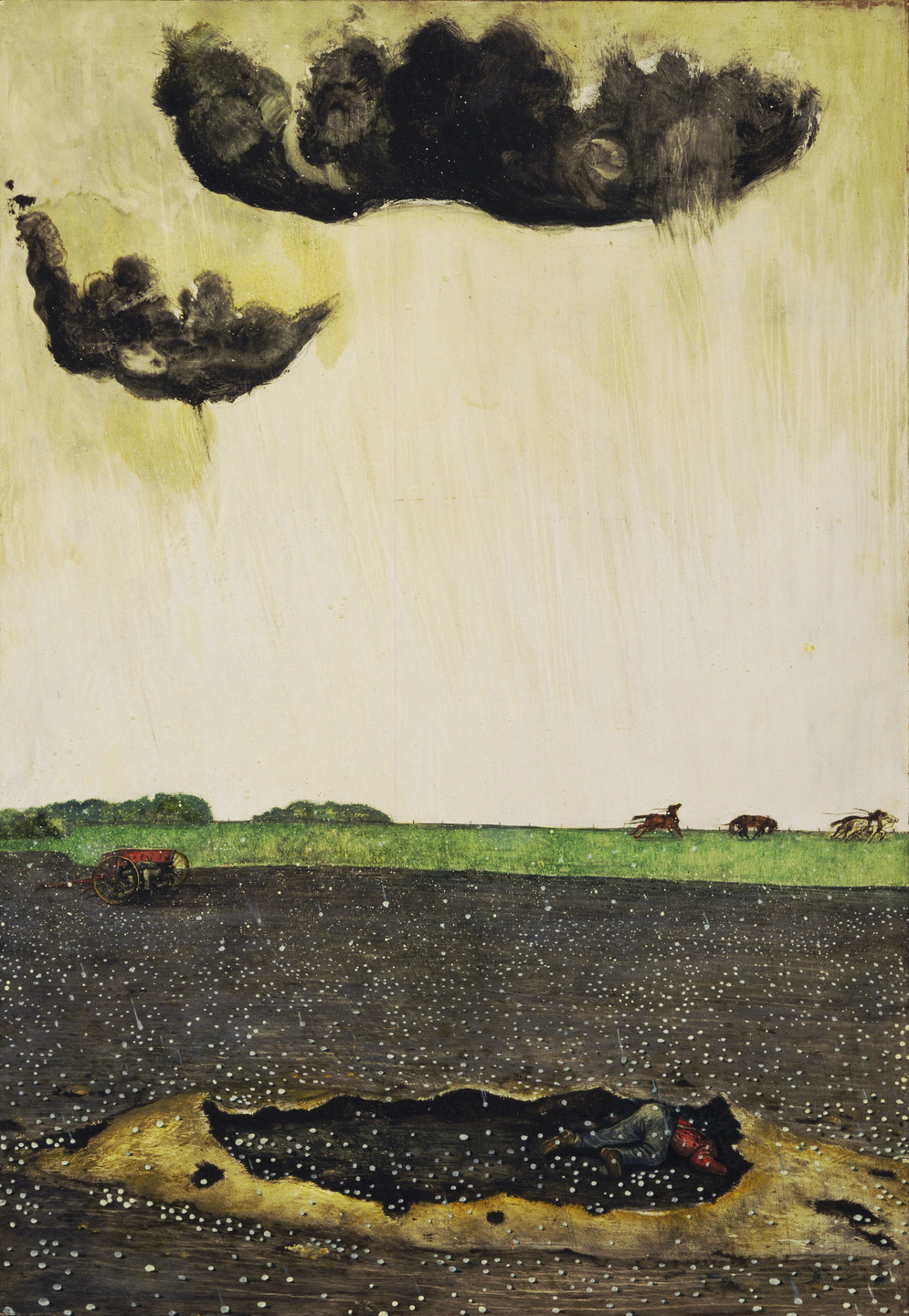 William Kurelek. Hailstorm in Alberta. 1961