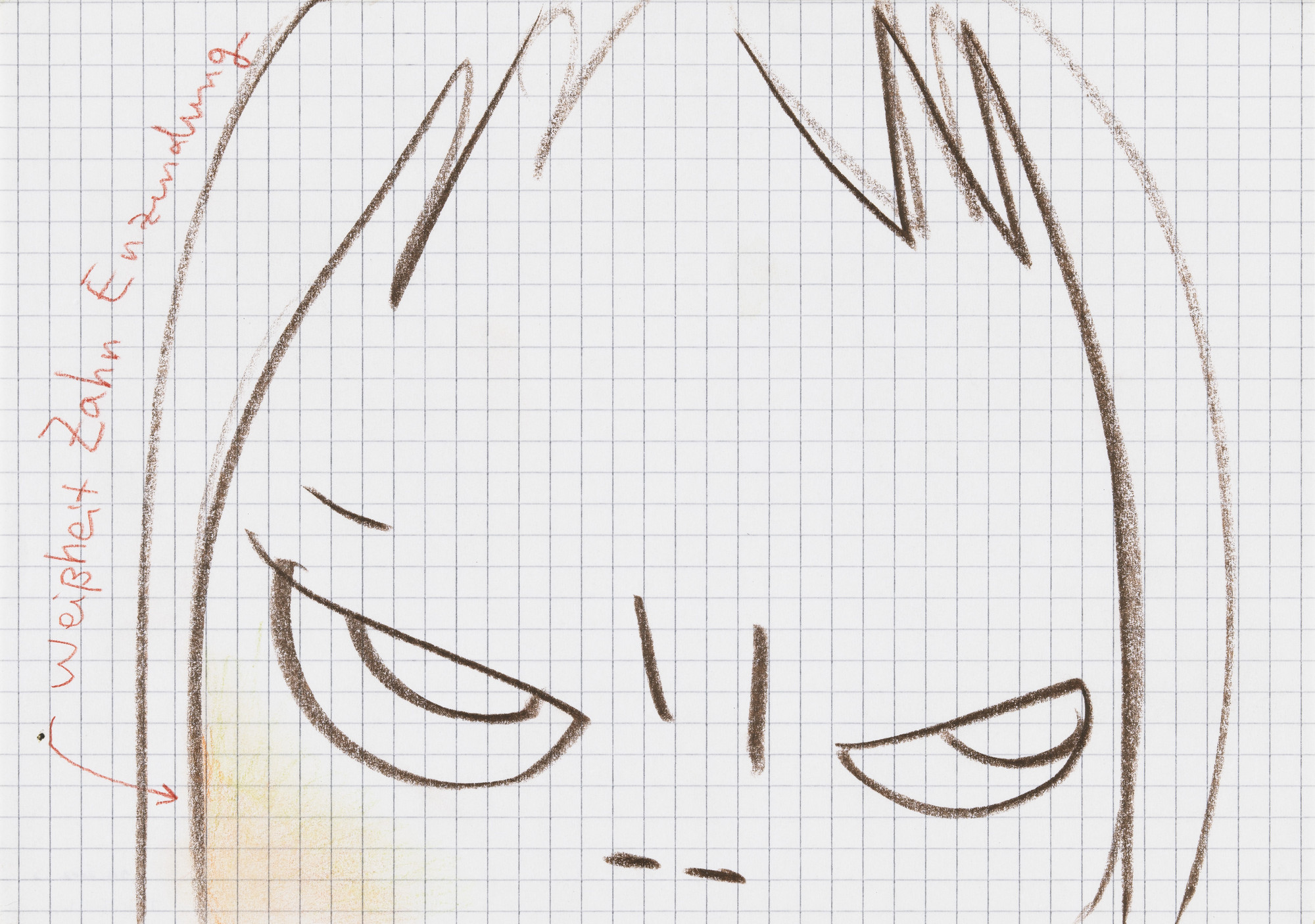 Yoshitomo Nara. Untitled (Top of head) from the series Time of My Life. 1992–2000