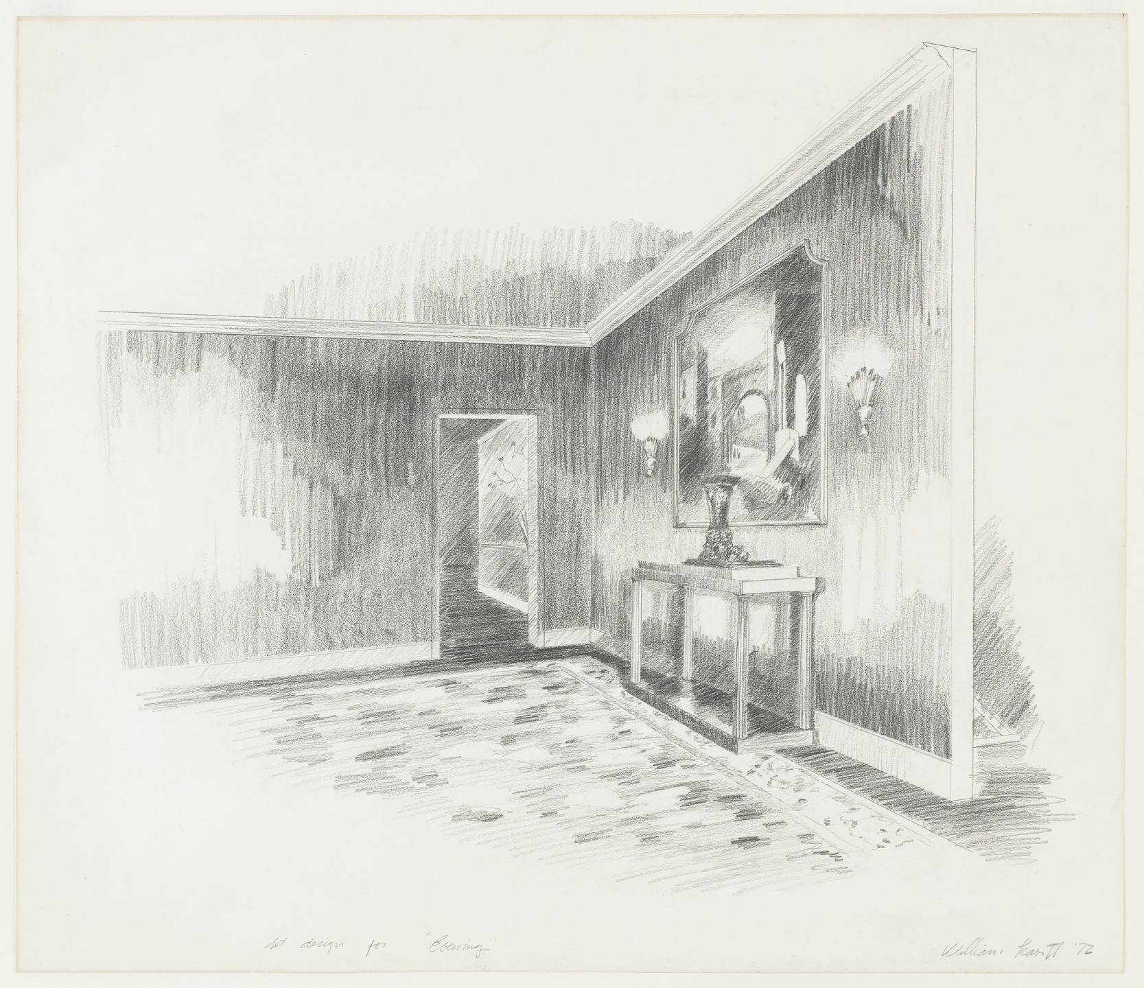William Leavitt. Set design for &#34;Evening&#34;. 1972